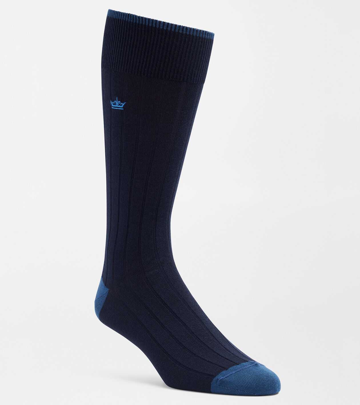 Solid Rib Crew Sock