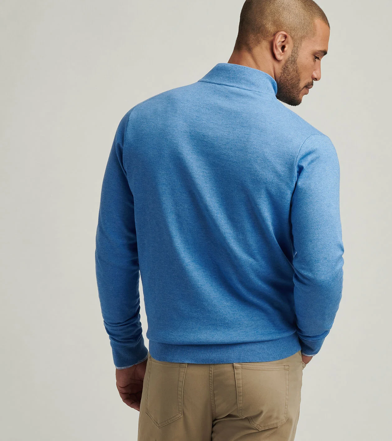 Coolspun Cotton Quarter-Zip Sweater