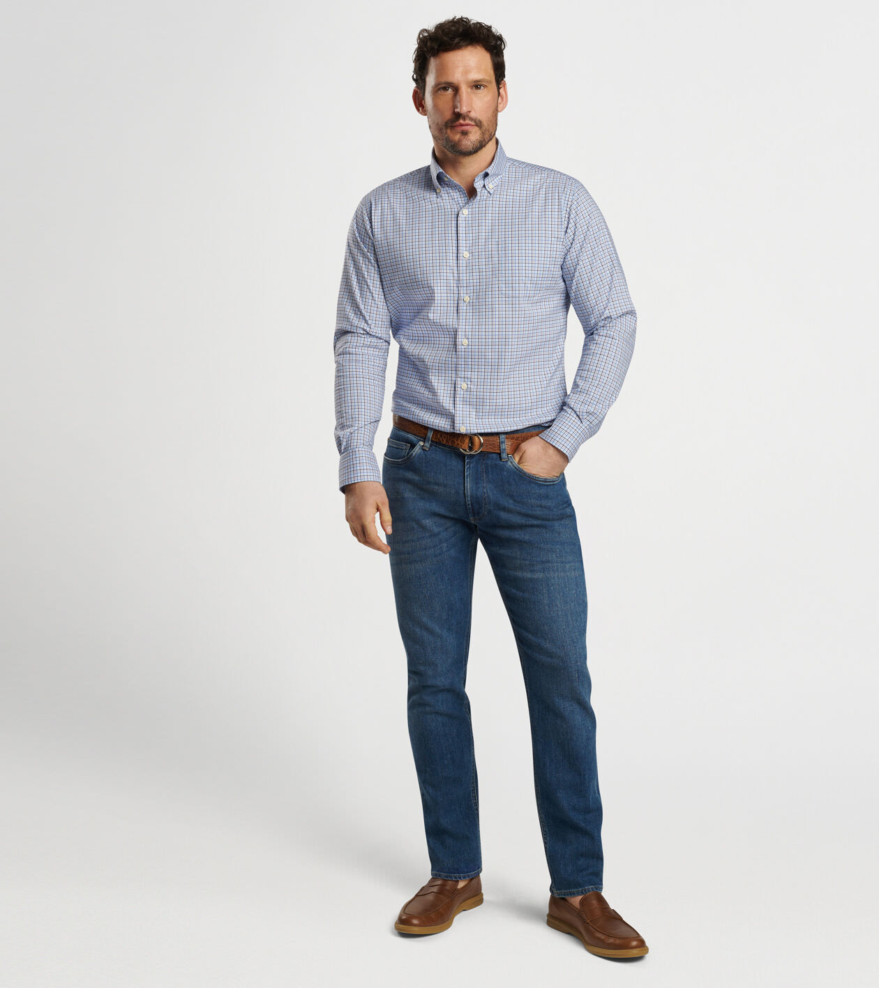 Albert Crown Lite Cotton-Stretch Sport Shirt