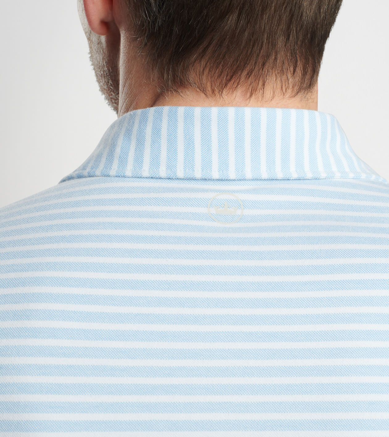 Albatross Stripe Cotton Blend Piqué Polo