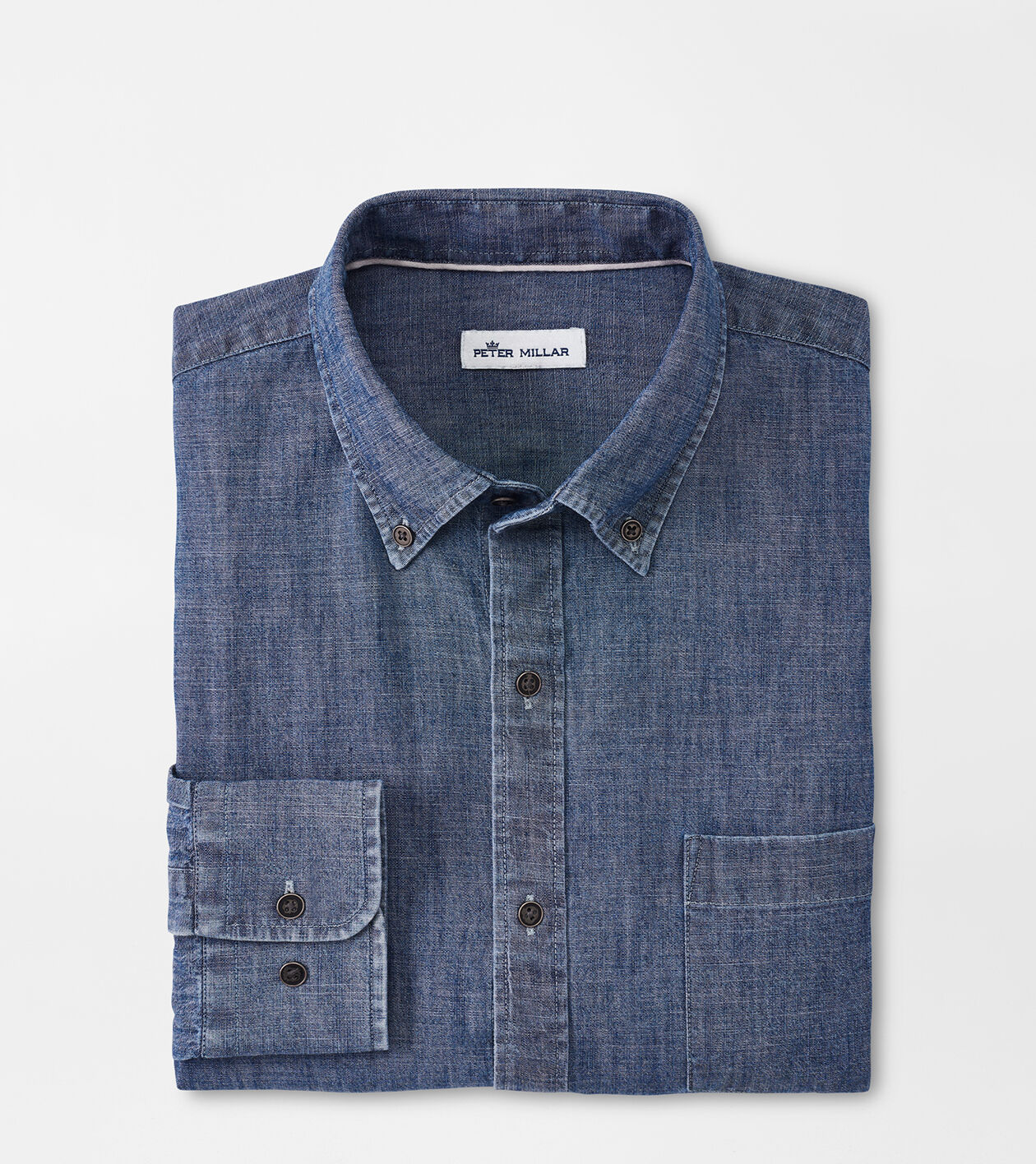 Tamworth Chambray Cotton-Stretch Sport Shirt