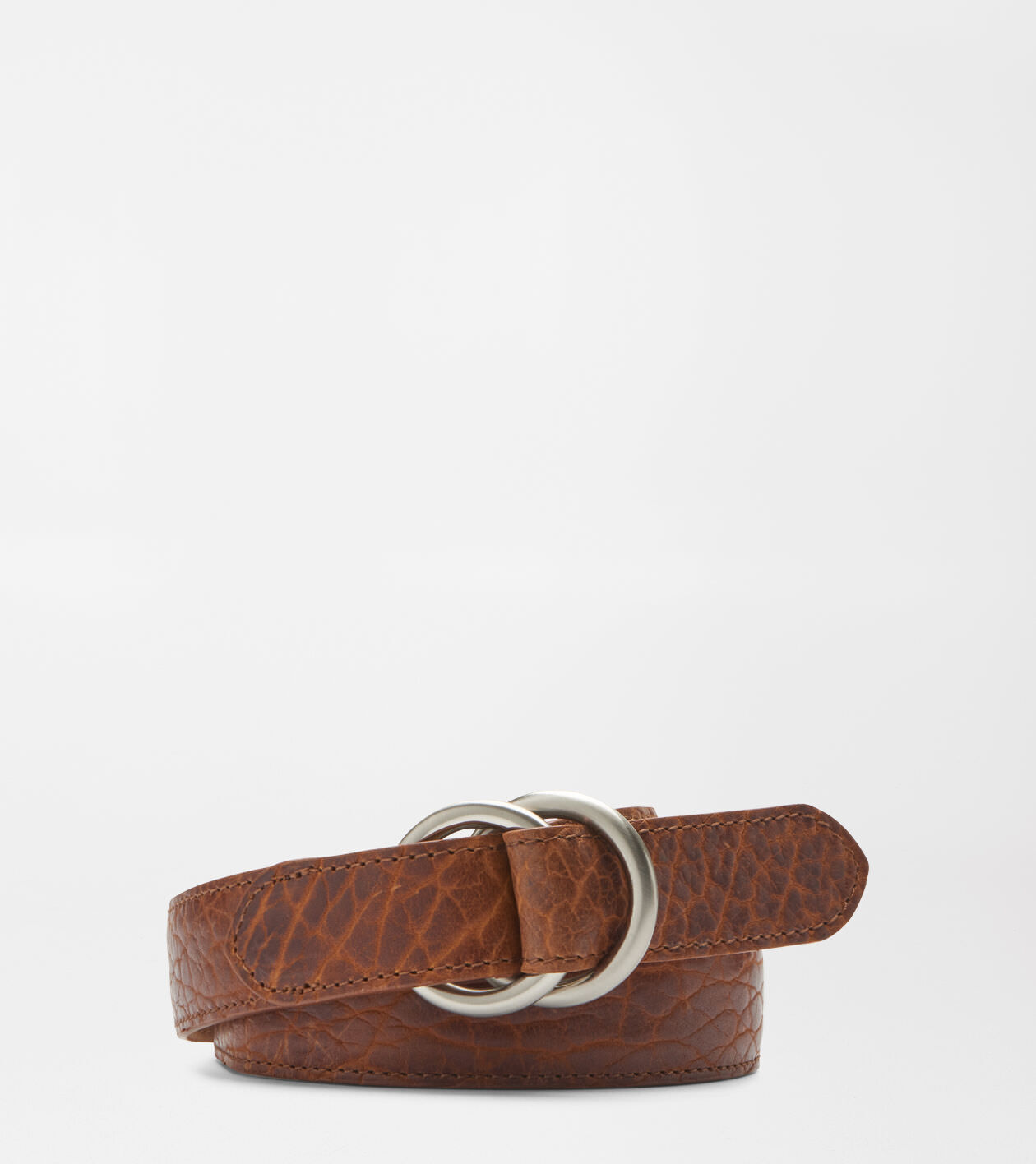 Pebbled Bison O-Ring Belt