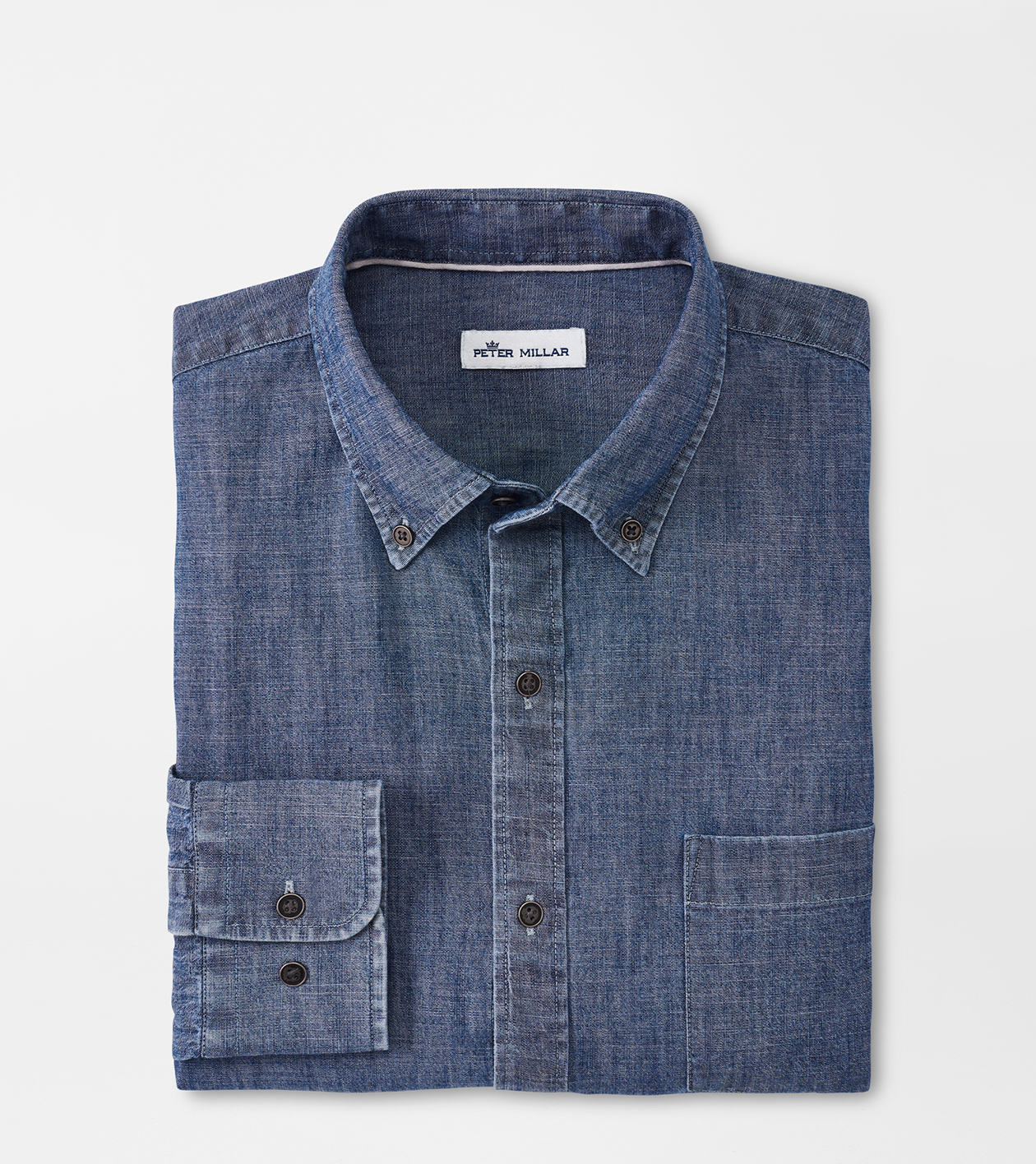 Tamworth Chambray Cotton-Stretch Sport Shirt