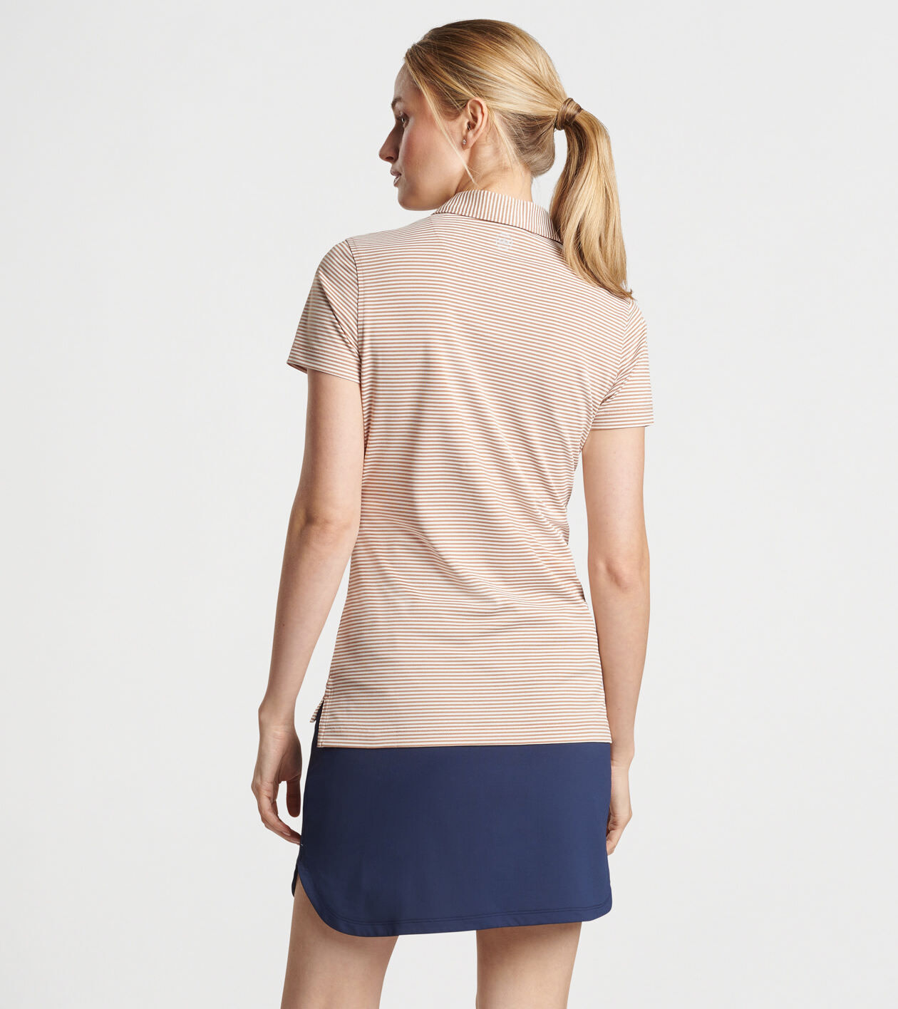 Vista Stripe Sport Mesh Short Sleeve Button Polo