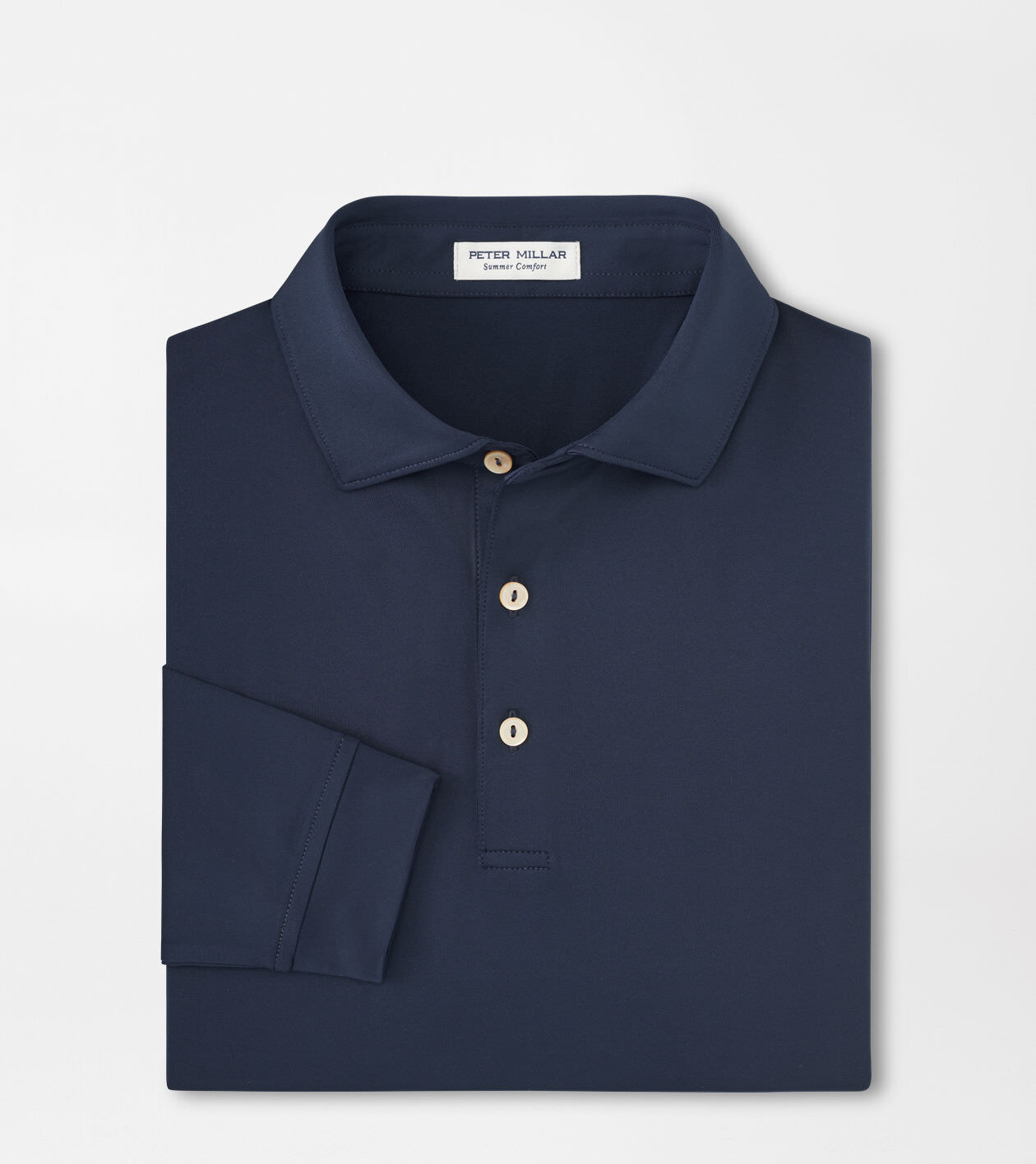 Solid Stretch Jersey Long Sleeve Polo