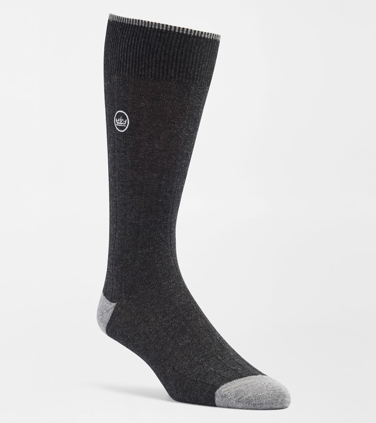 Solid Rib Crew Sock