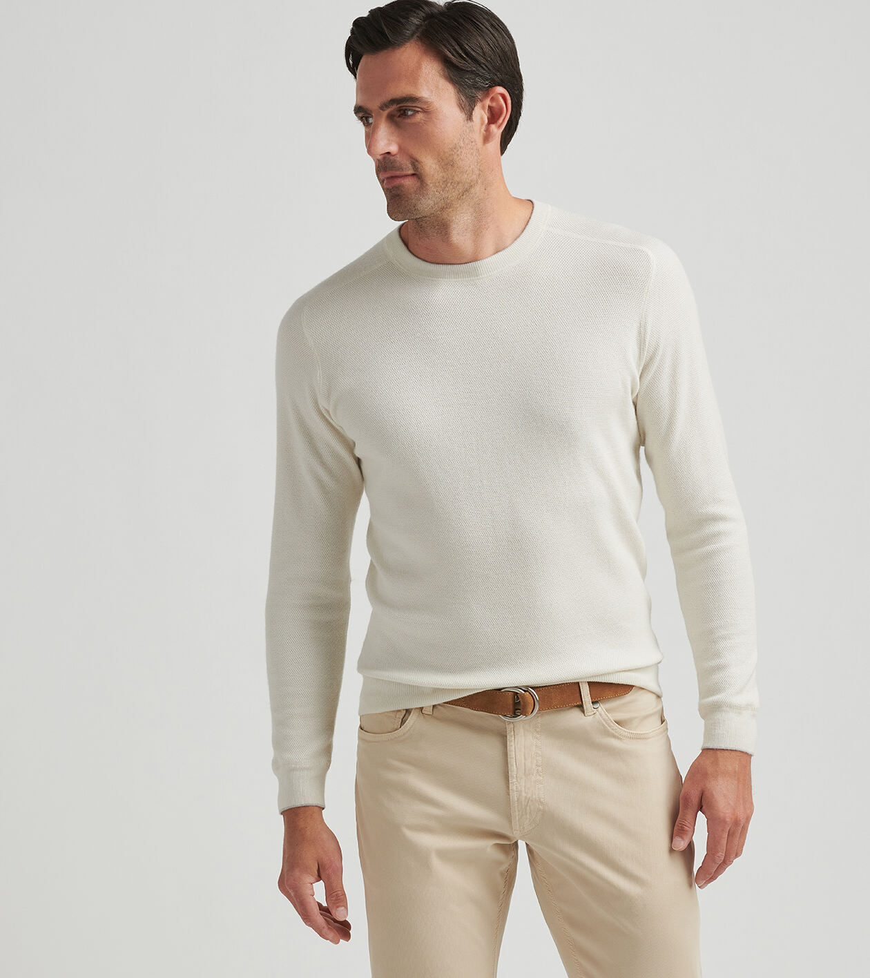 Voyager Cashmere-Silk Saddle Shoulder Crew