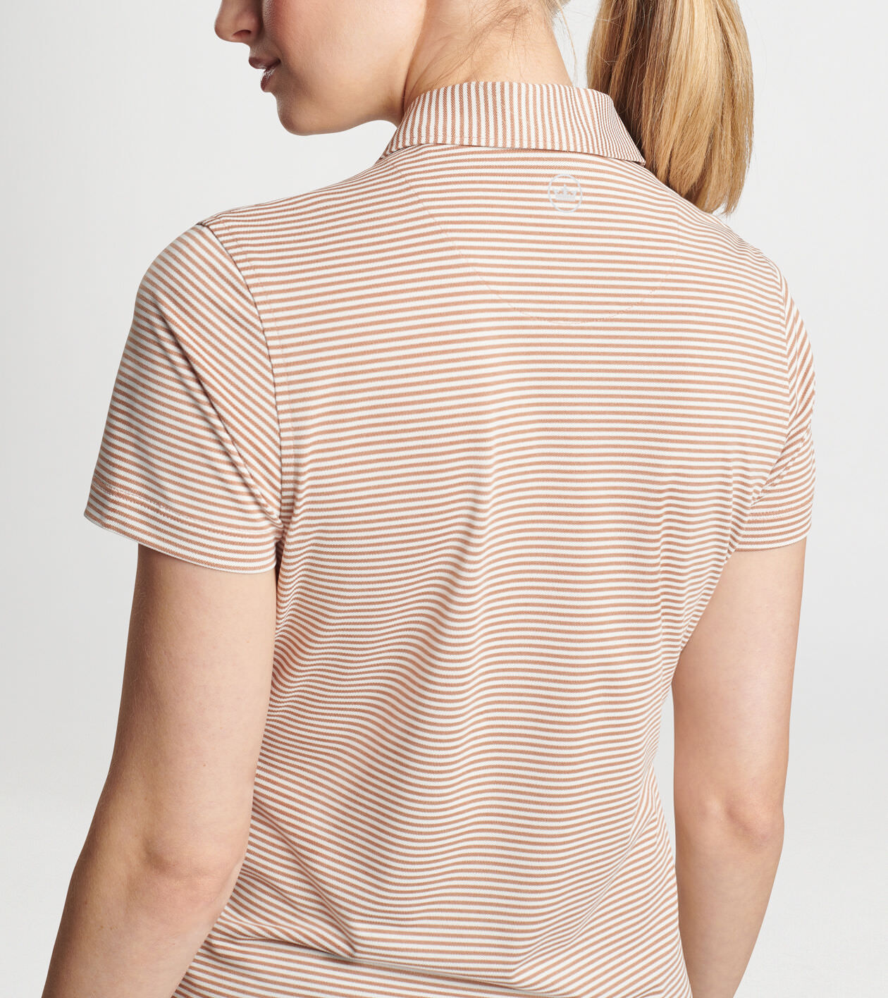 Vista Stripe Sport Mesh Short Sleeve Button Polo