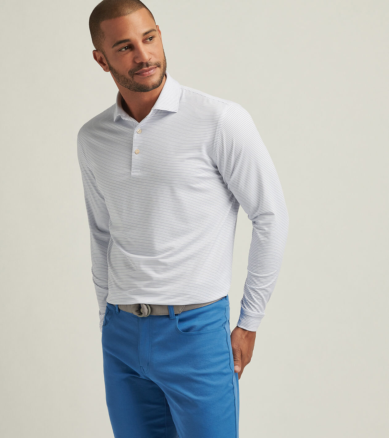 Highlands Long-Sleeve Performance Jersey Polo