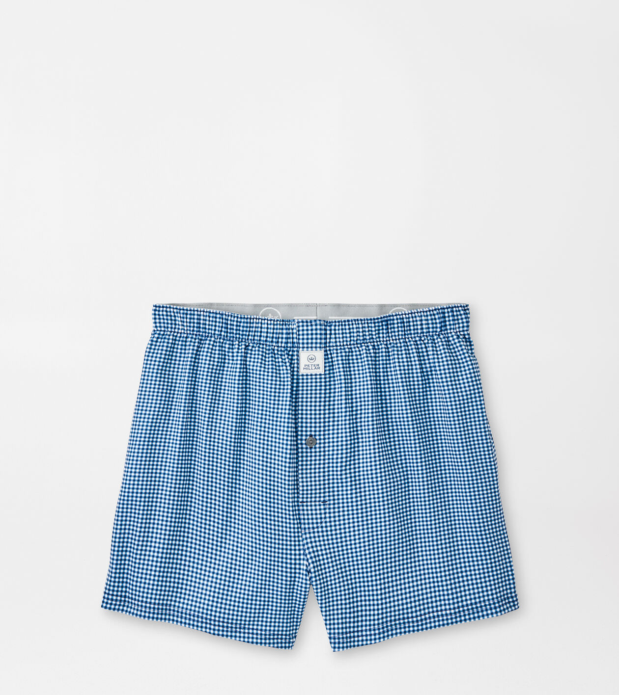 Nebraska Printed Gingham Check Stretch Jersey Boxer