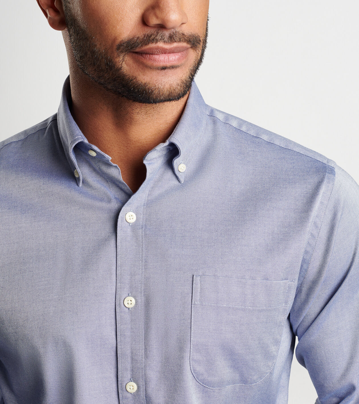 Campbell Perfect Pinpoint Cotton-Stretch Sport Shirt
