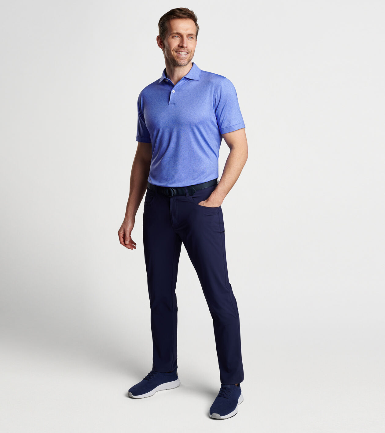 Parkinson Floral Performance Jersey Polo