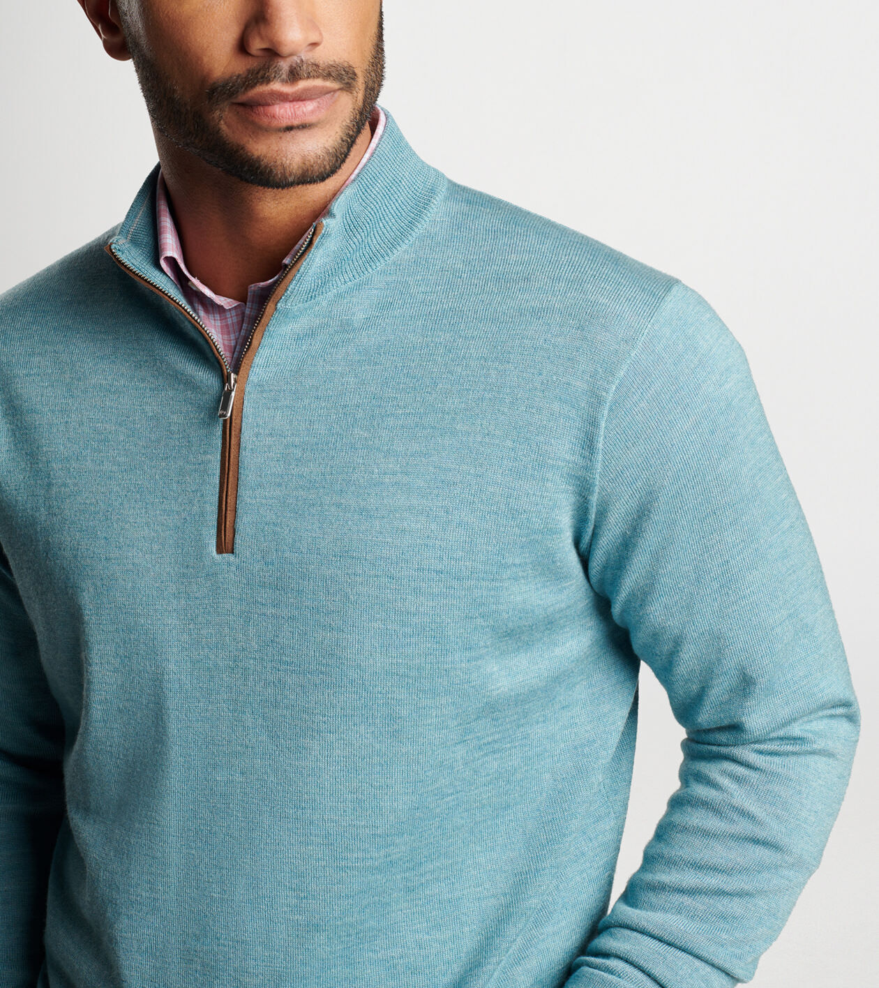 Autumn Crest Suede Trim Quarter-Zip
