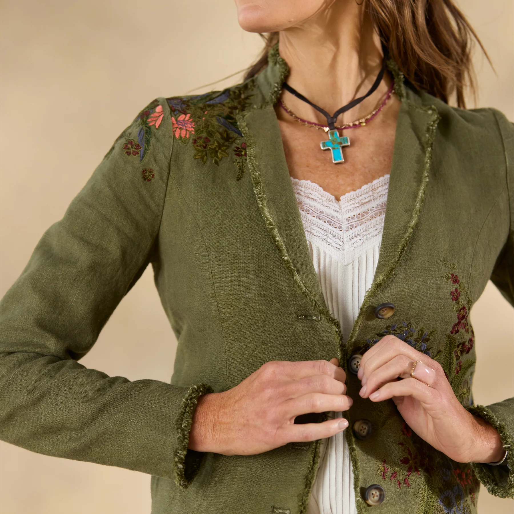 Tonala Floral Blazer, Petite