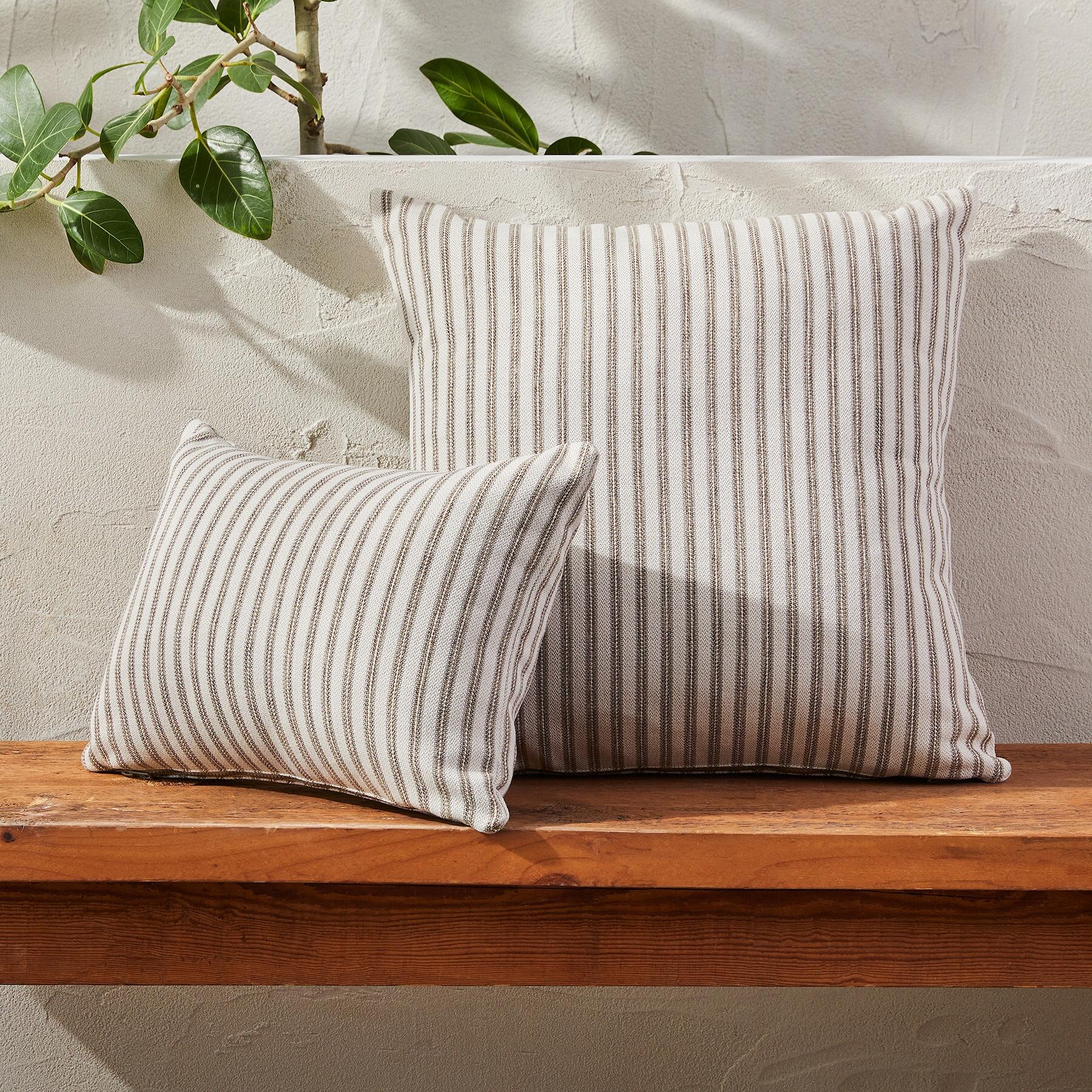 Outdoor Retreat Striped Pillow
