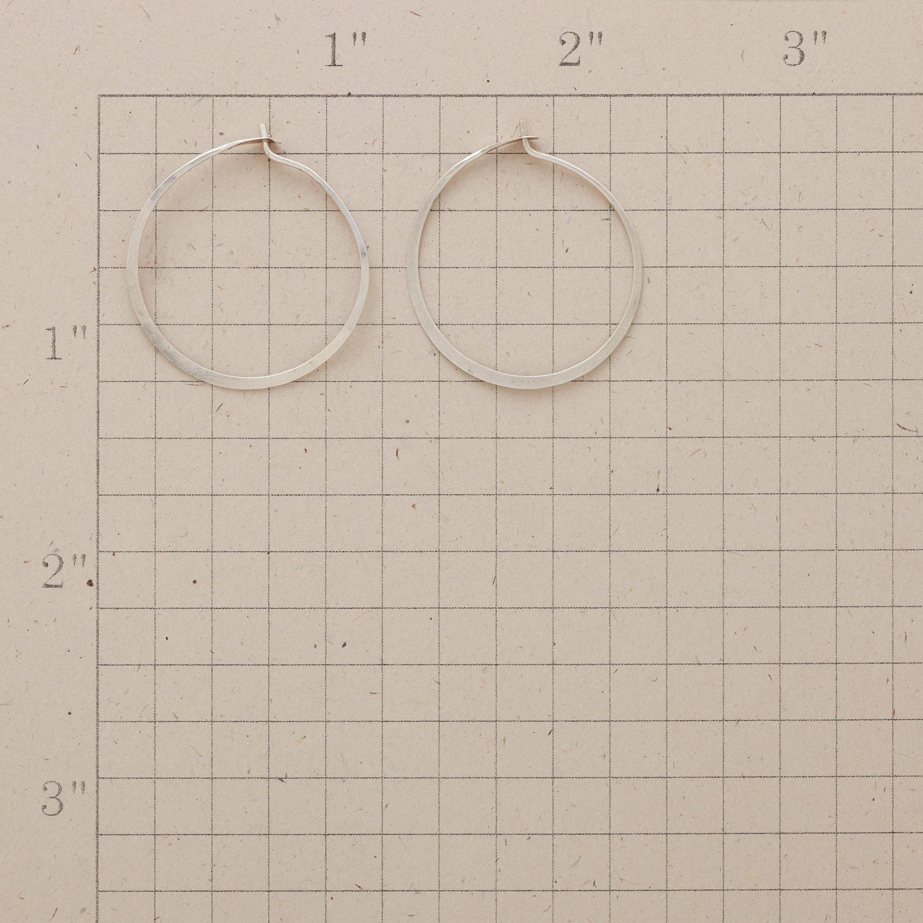 Medium Hand-Forged Sterling Hoops