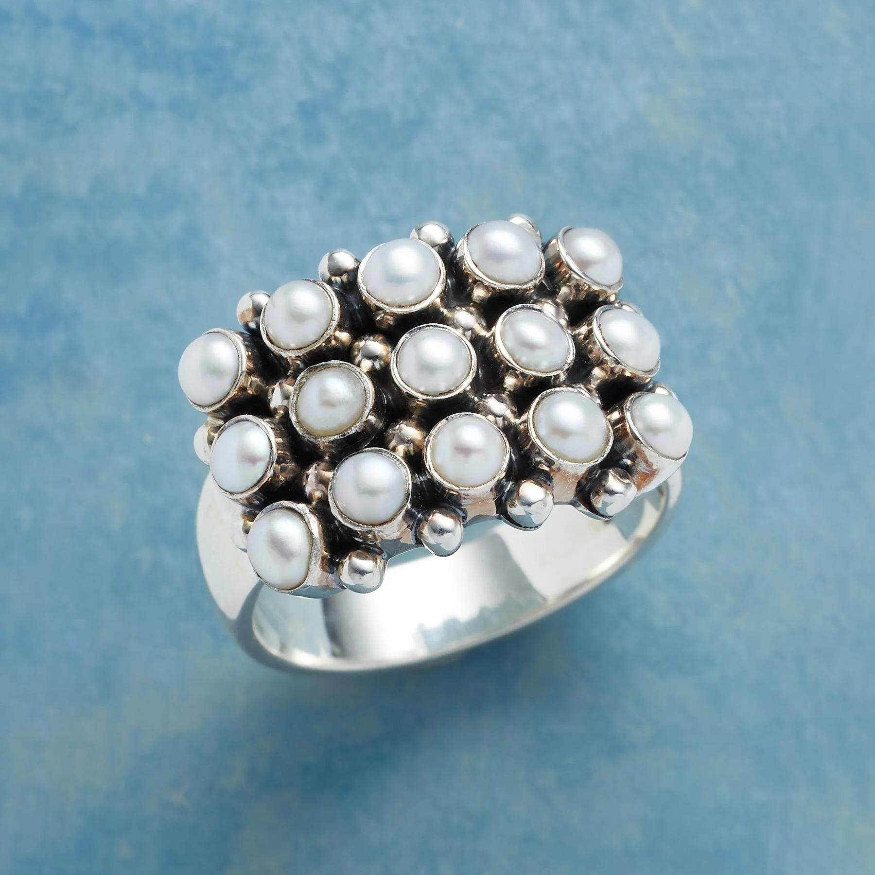 All In A Row Pearl Ring