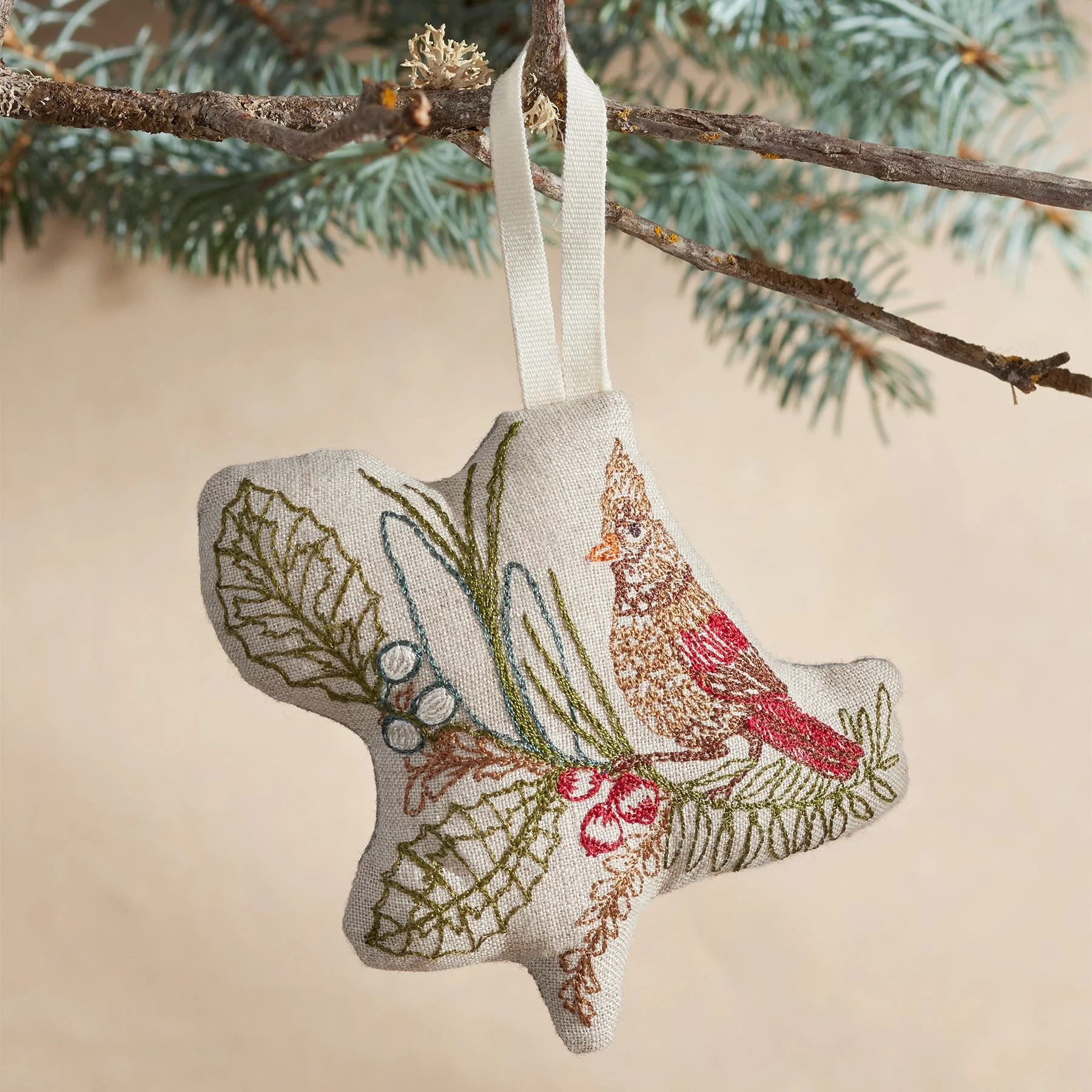 Perched Cardinal Ornament