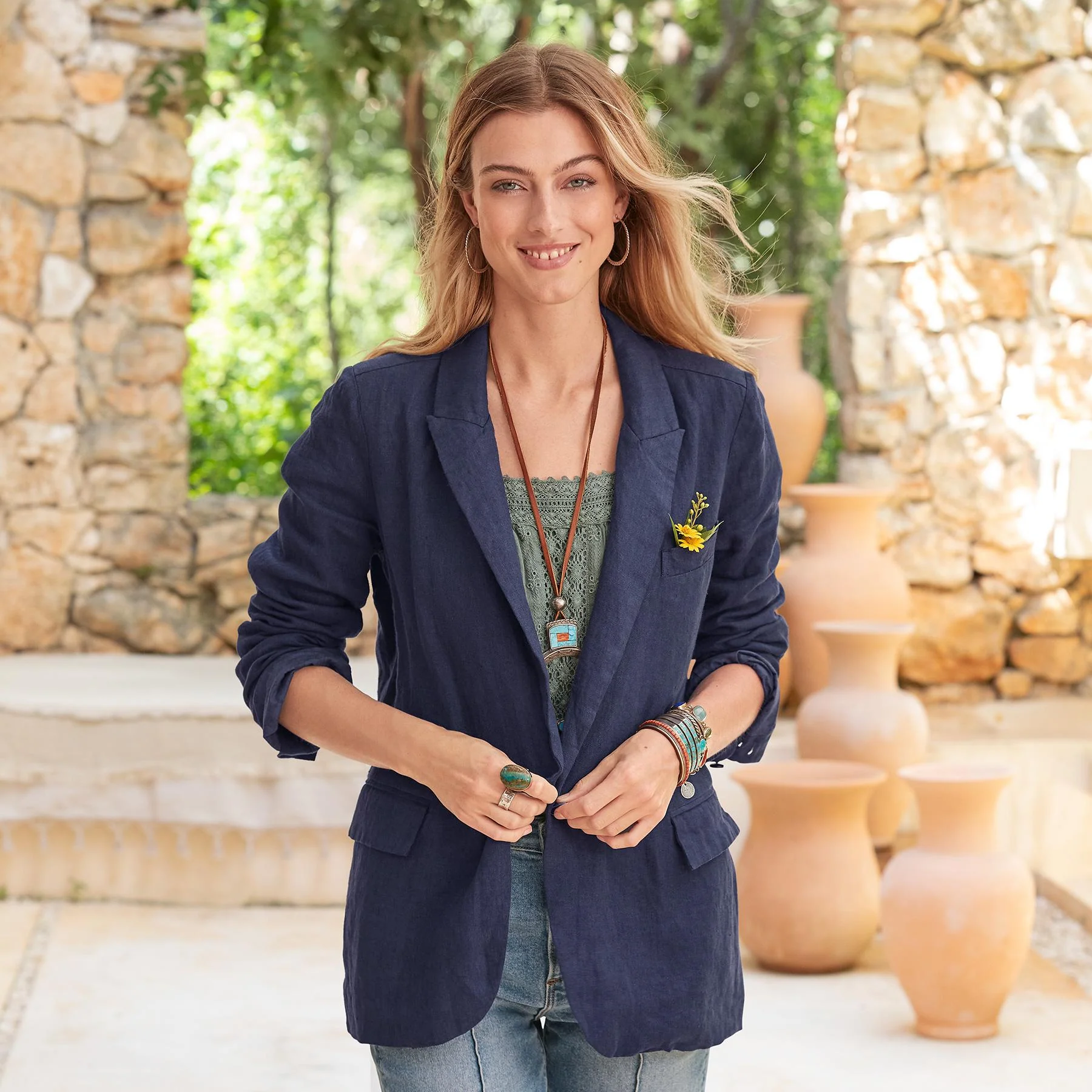 Iris Solid Blazer, Petite