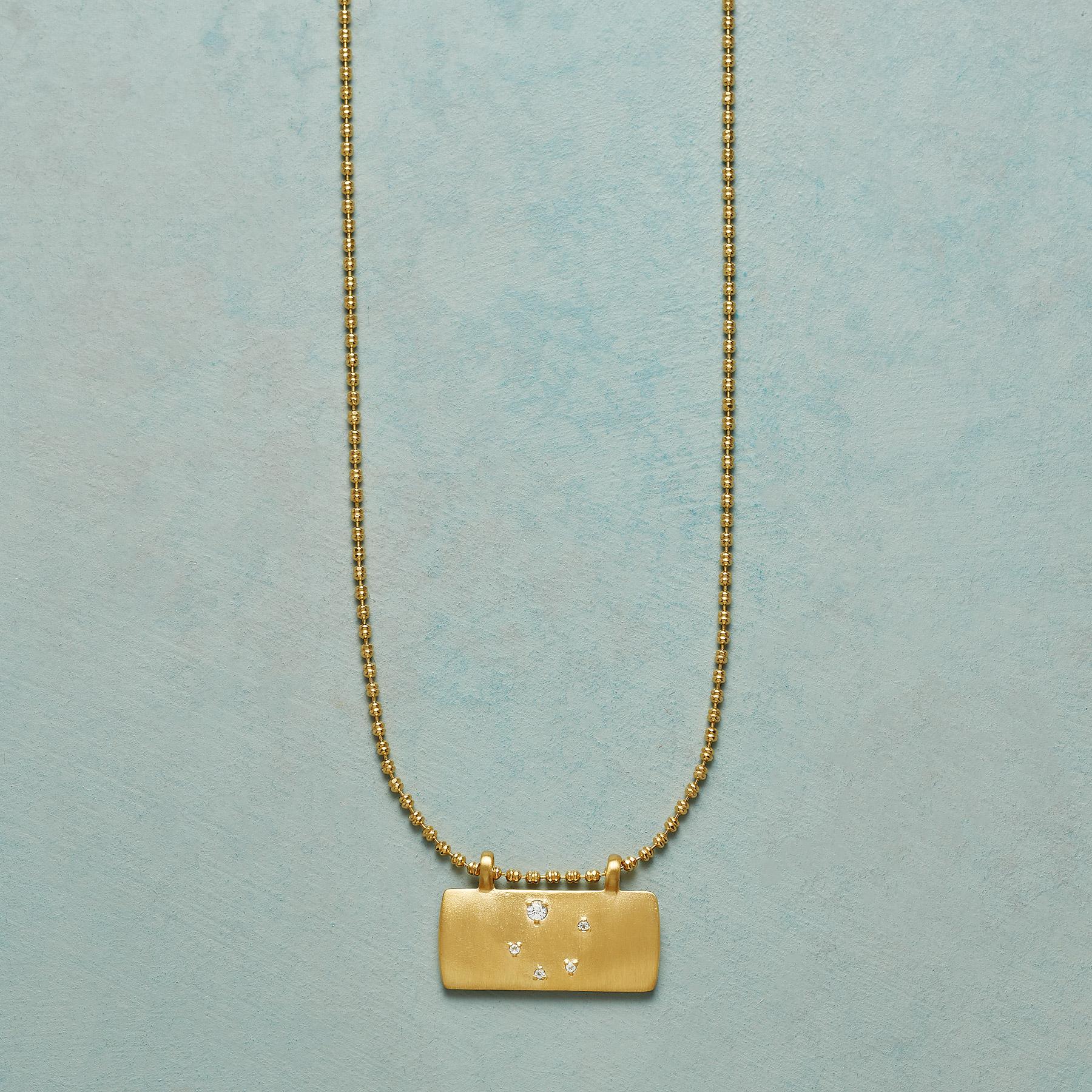 Gold Plate Astrological Pendant Necklace