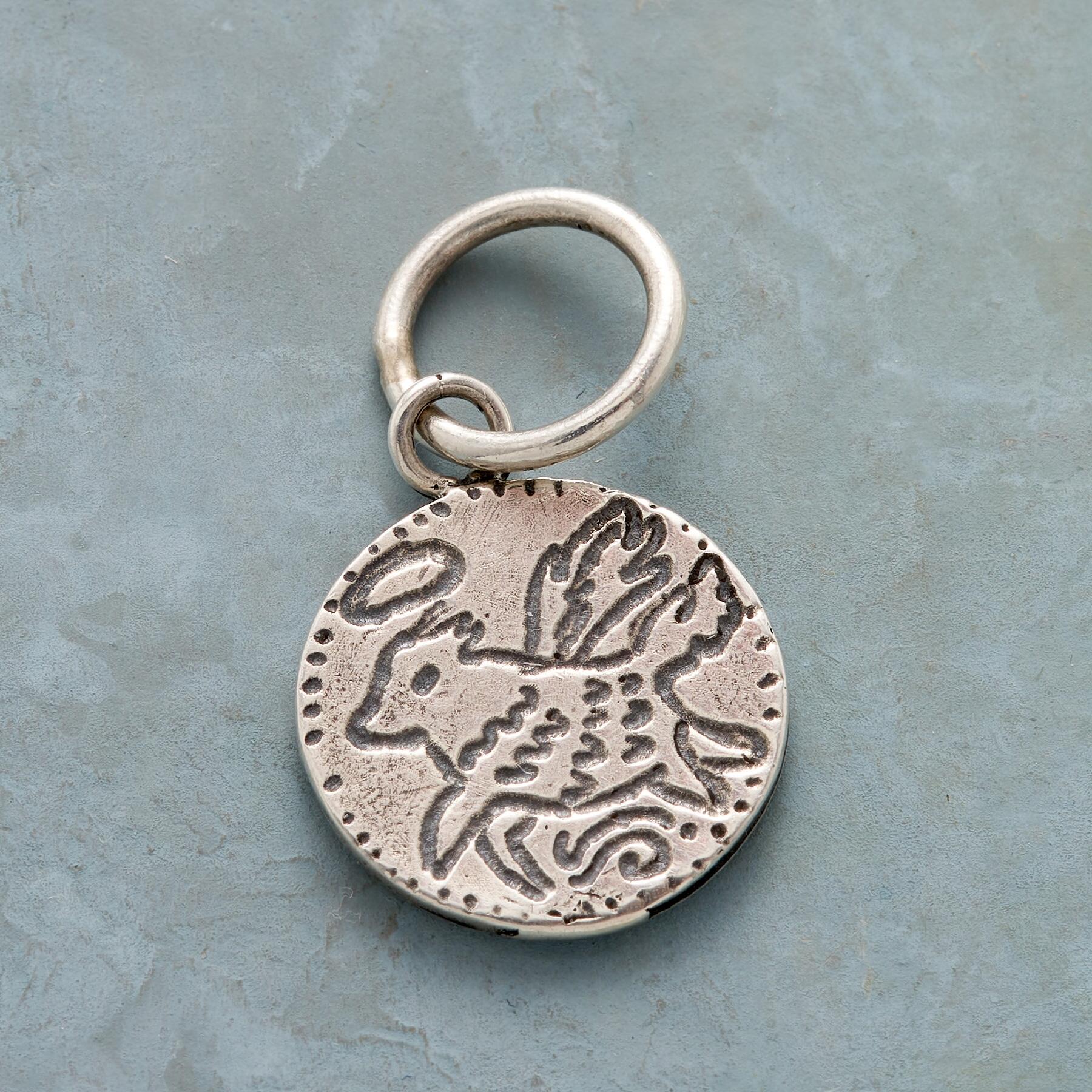 Silver Beloved Dog Angel Charm