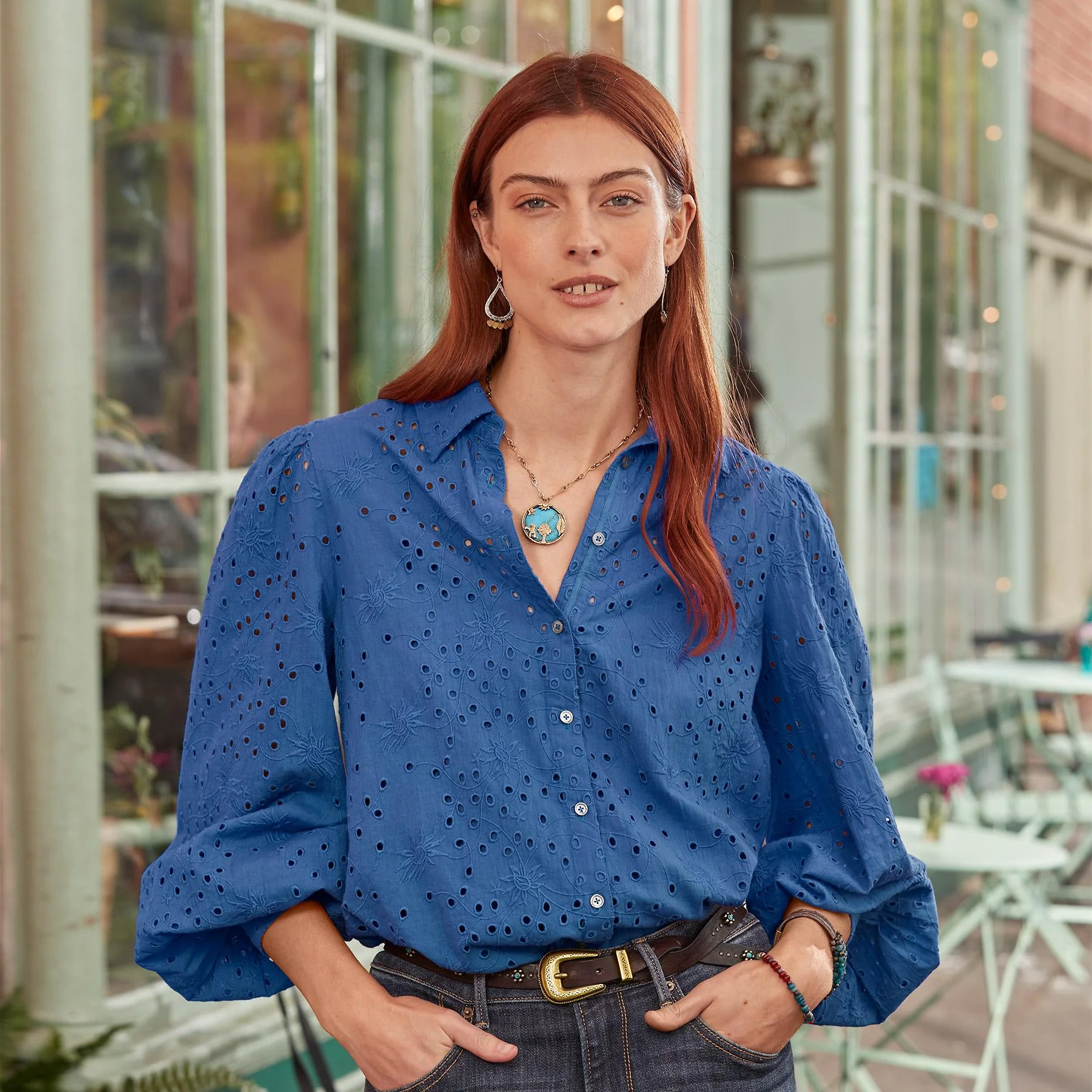 Celestine Eyelet Shirt