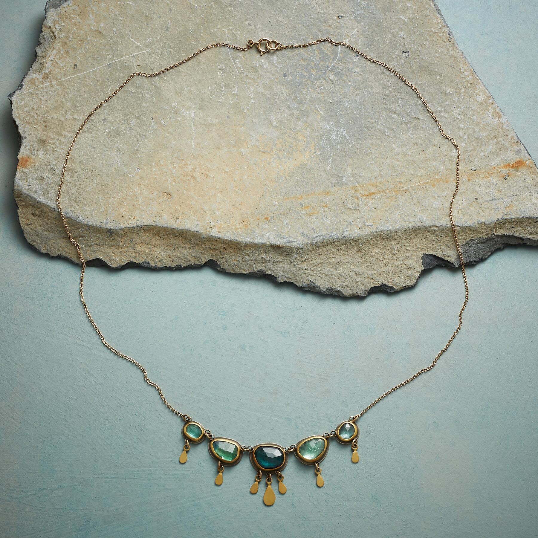 Ombre Green Tourmaline Necklace