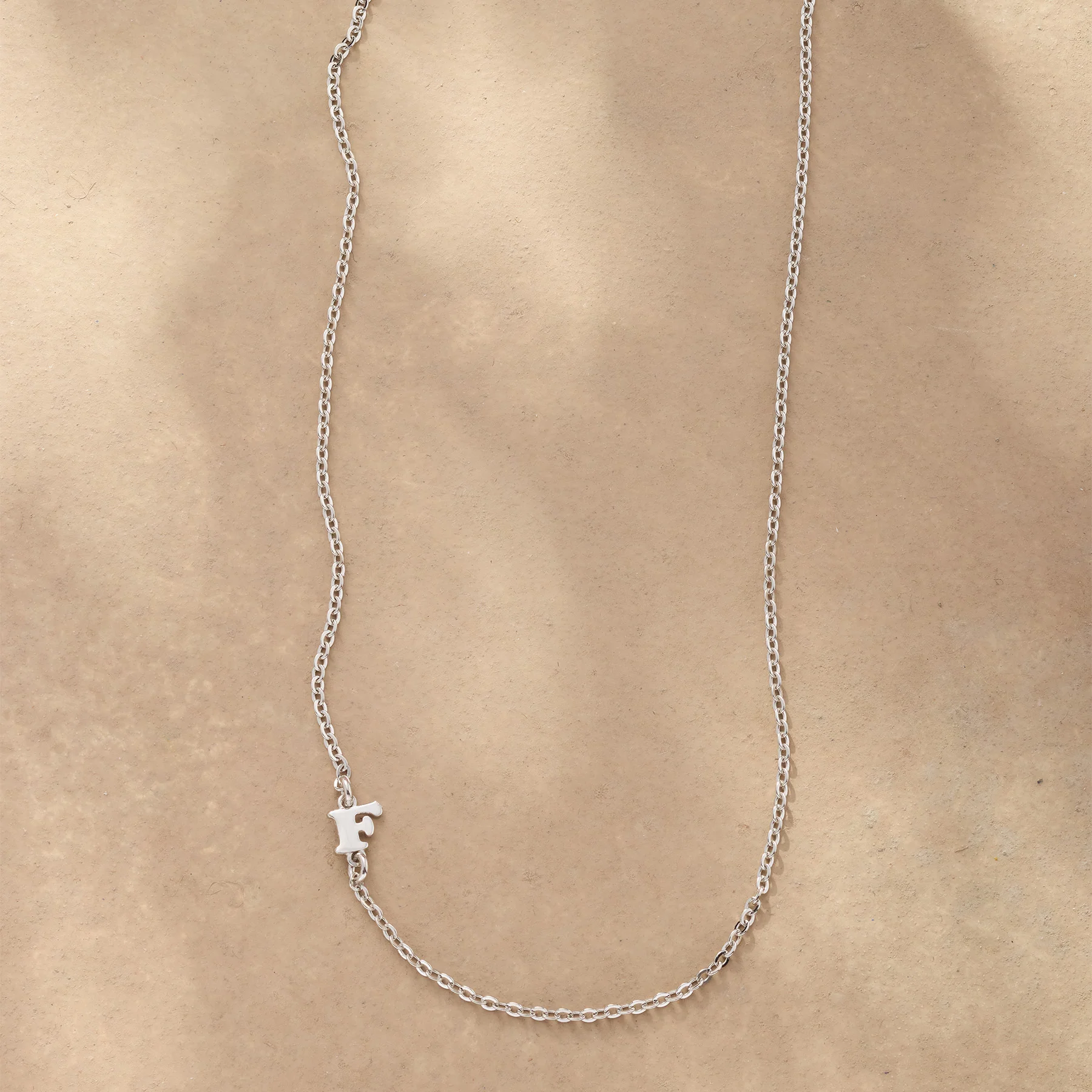 Silver Initial Spark Necklace