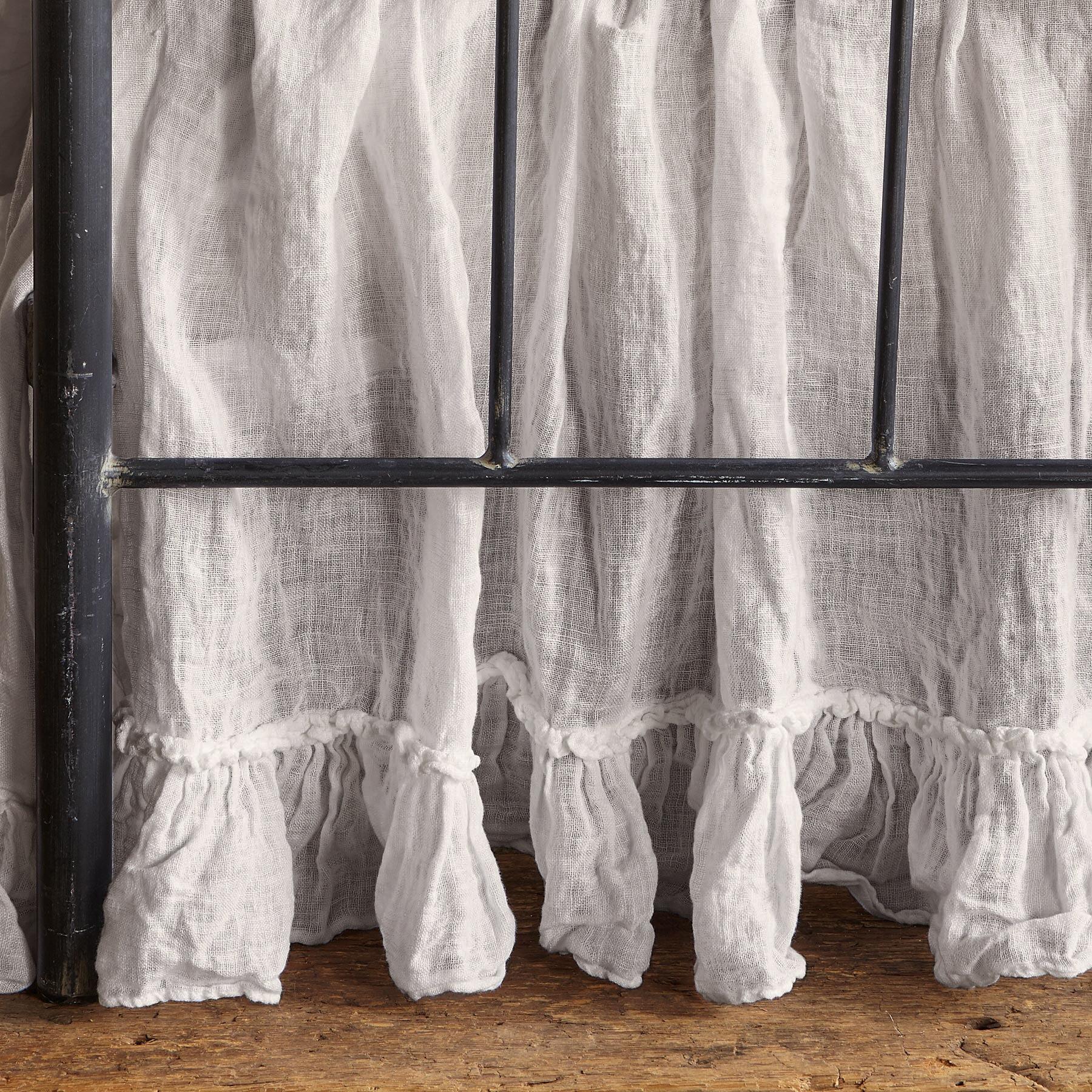 Gossamer Linen Ruffle Bedskirt