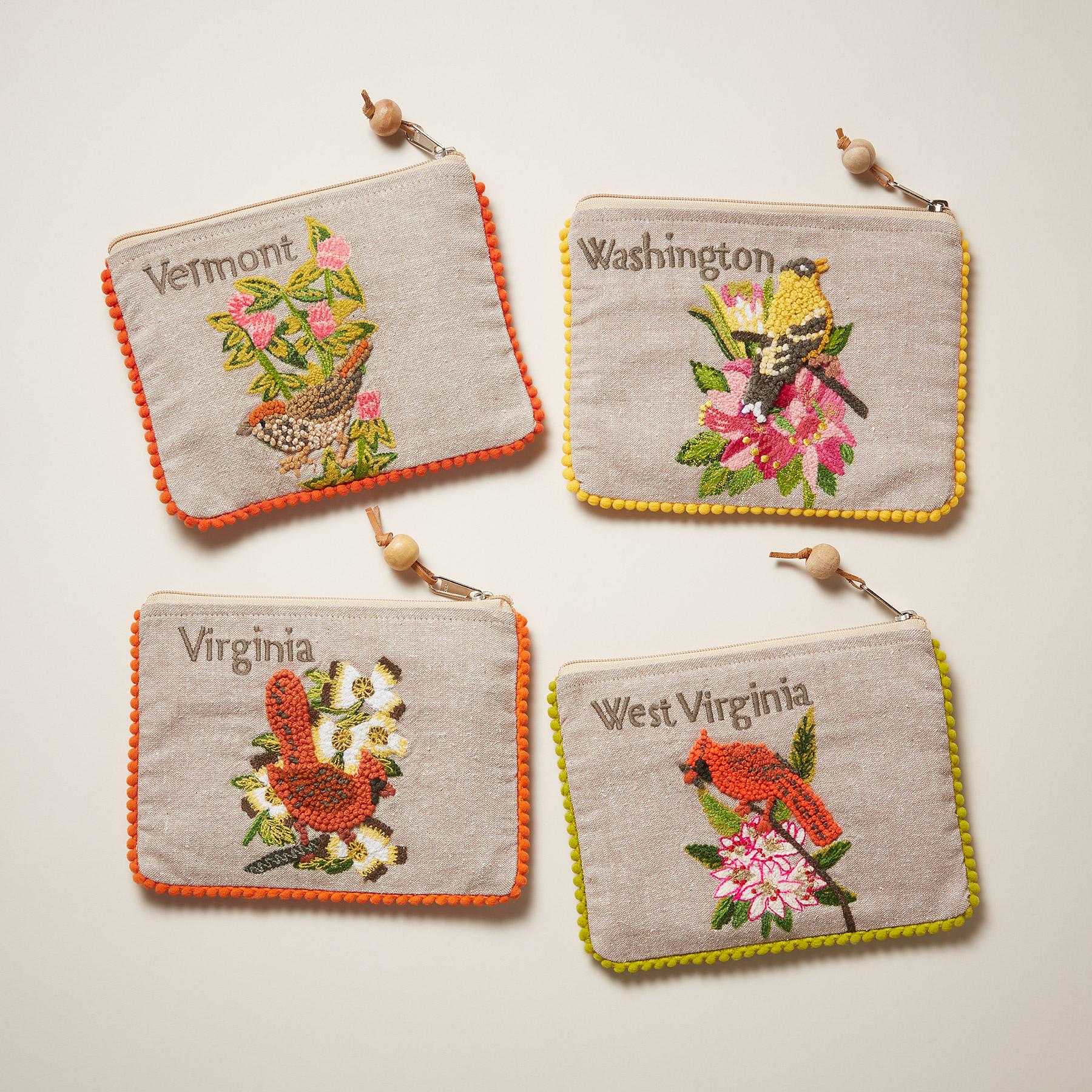 Birds Of The States Jewelry Pouches
