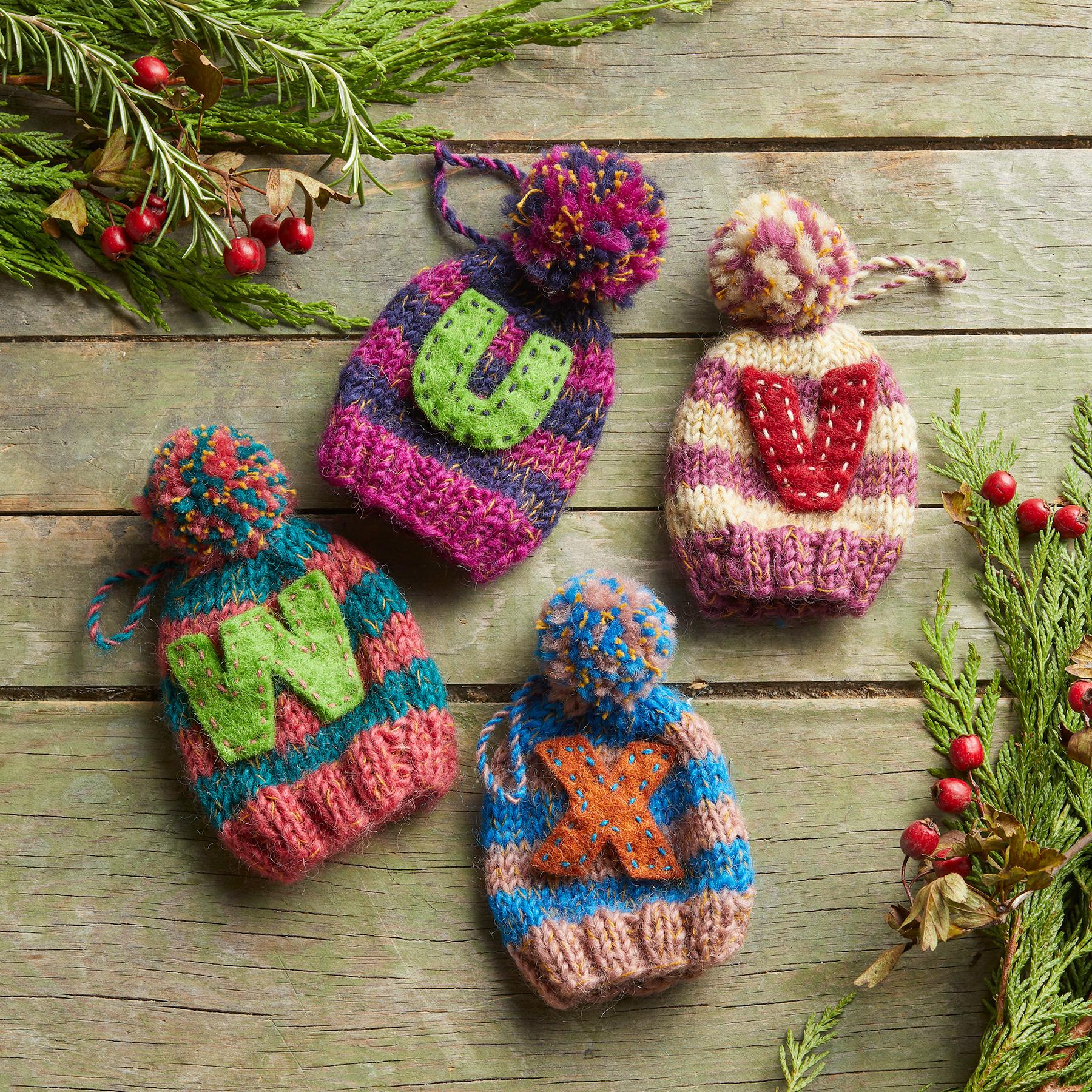 Pom Pom Letter Hat Ornament