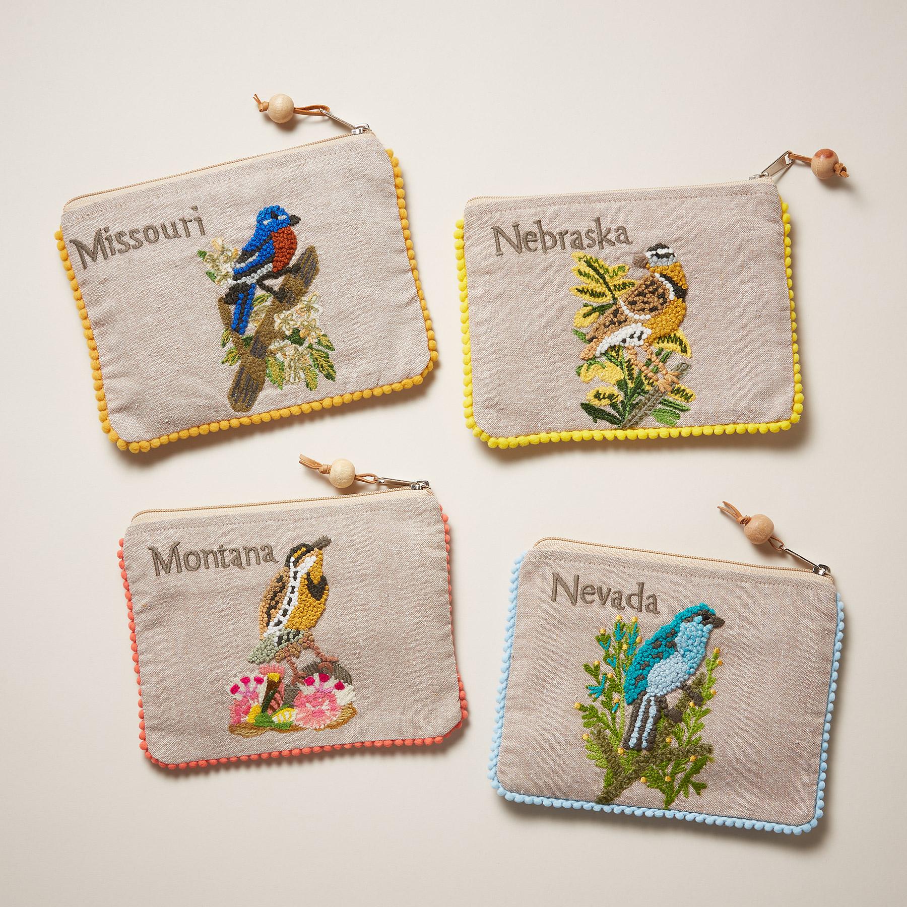Birds Of The States Jewelry Pouches