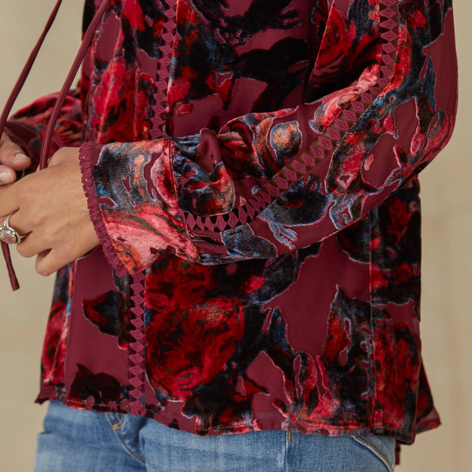 Selene Velvet Top, Petite