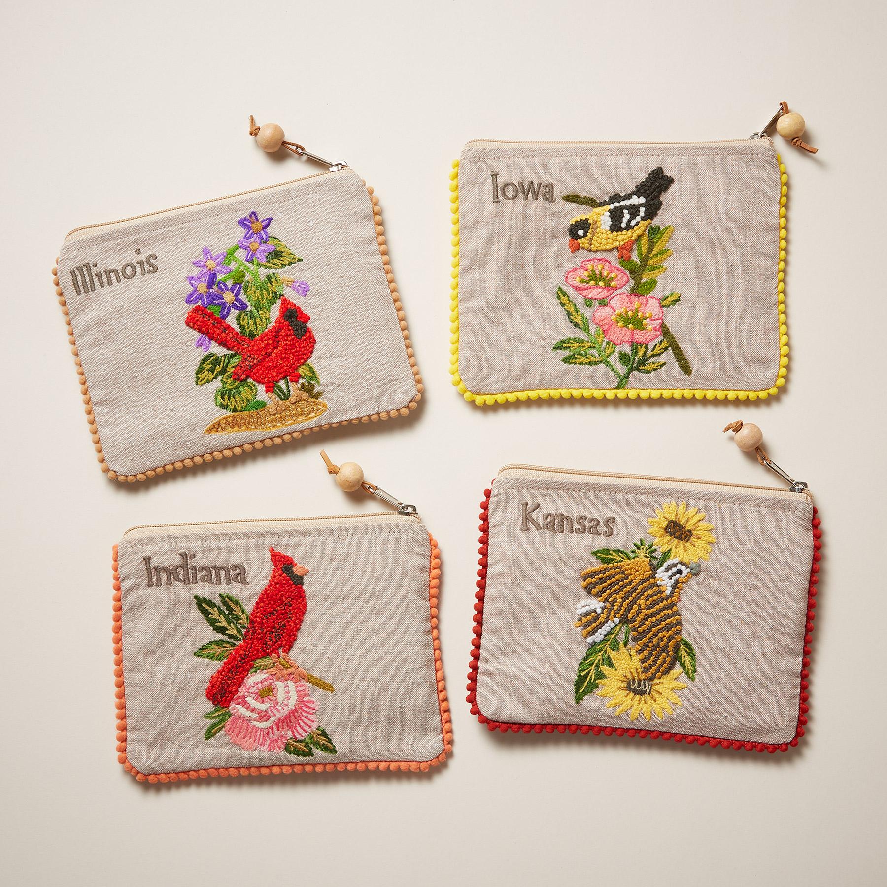 Birds Of The States Jewelry Pouches