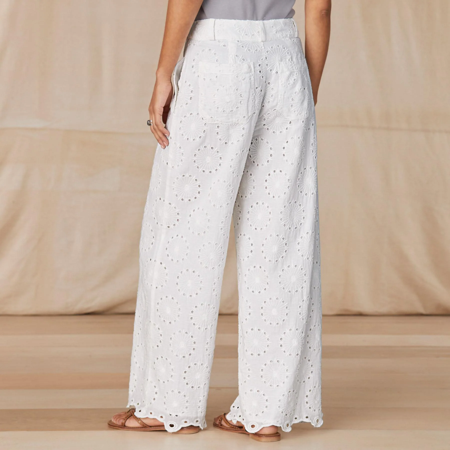 Beachy Bliss Eyelet Pants, Petite