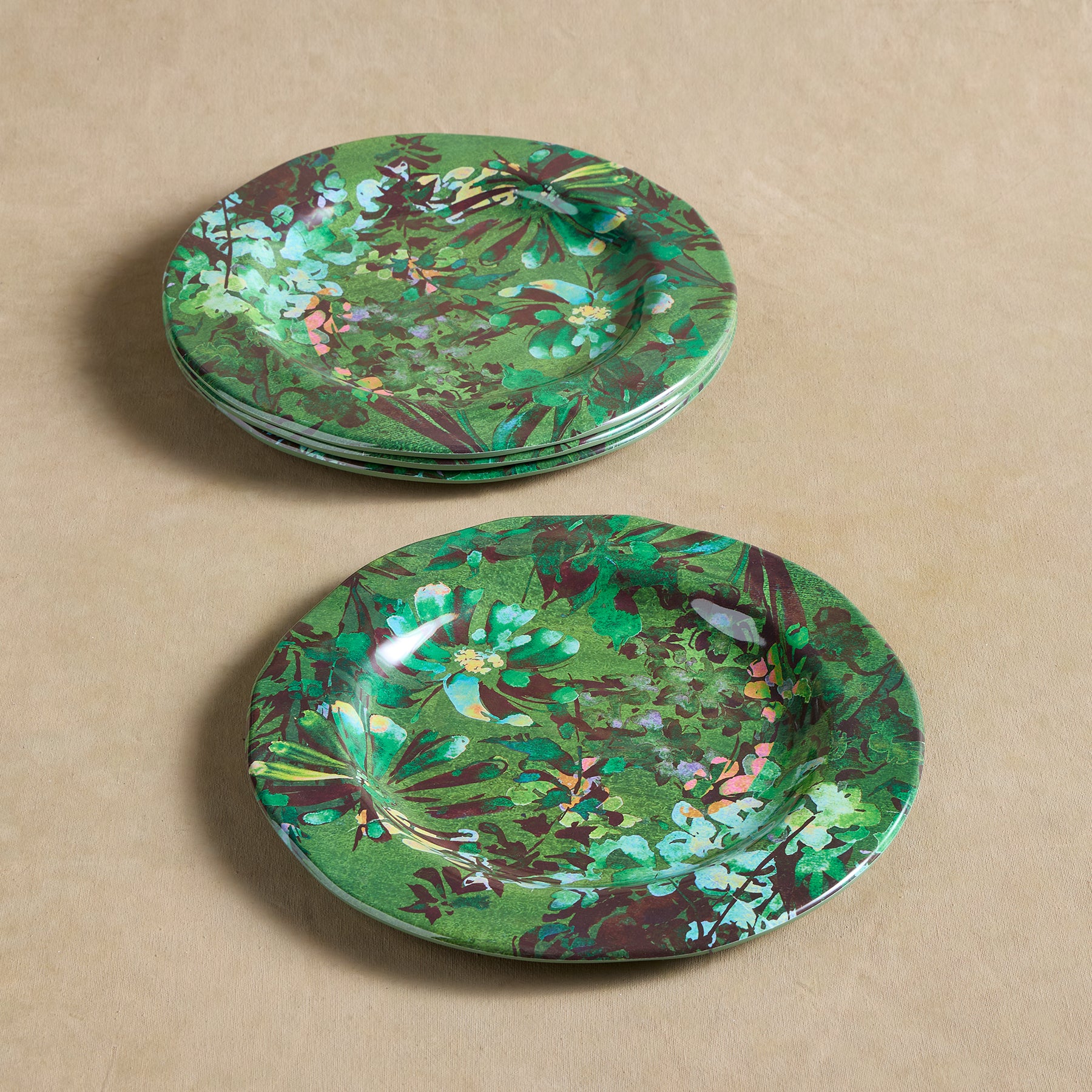 Azalea Melamine Dinner Plate Set