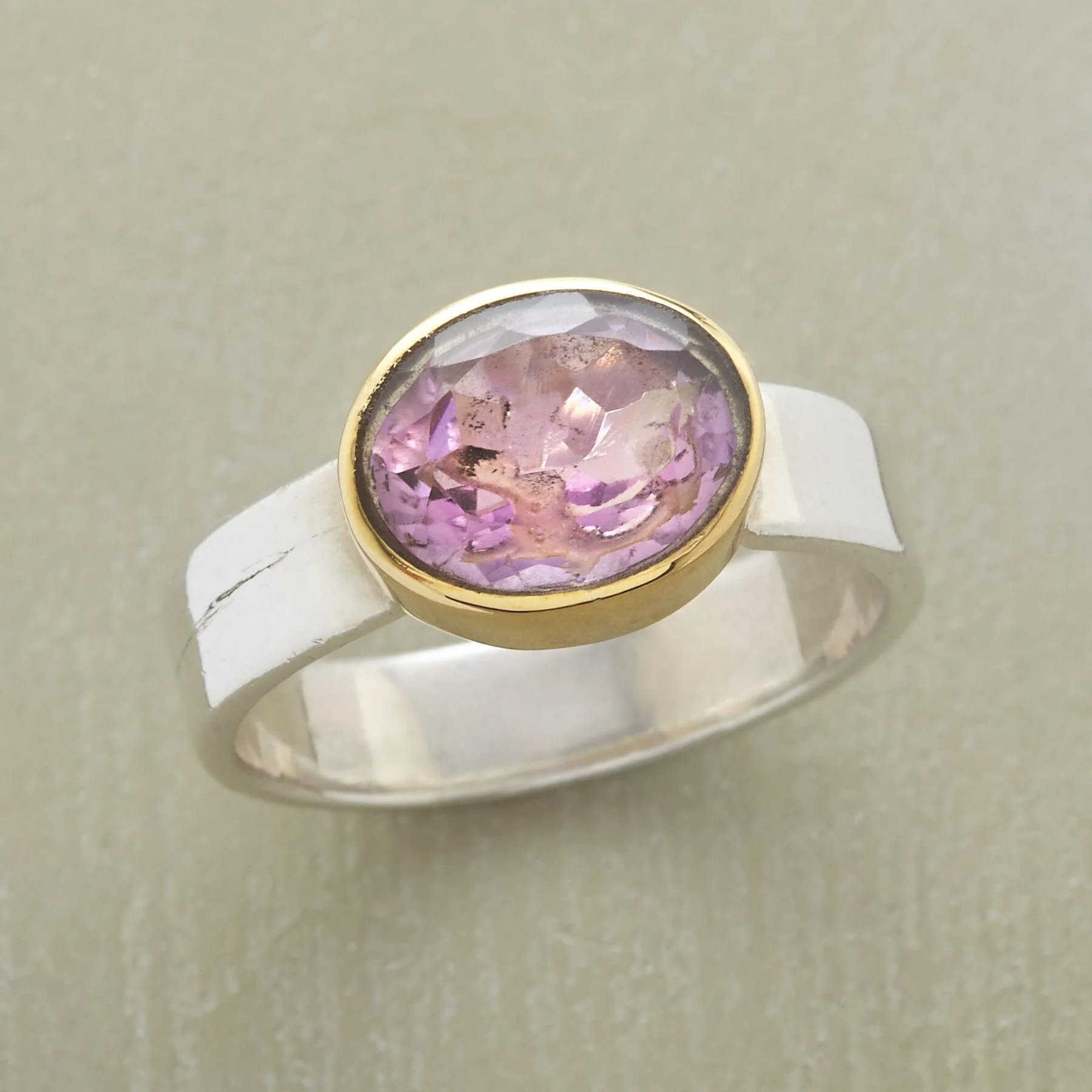 Amethyst In The Mix Ring