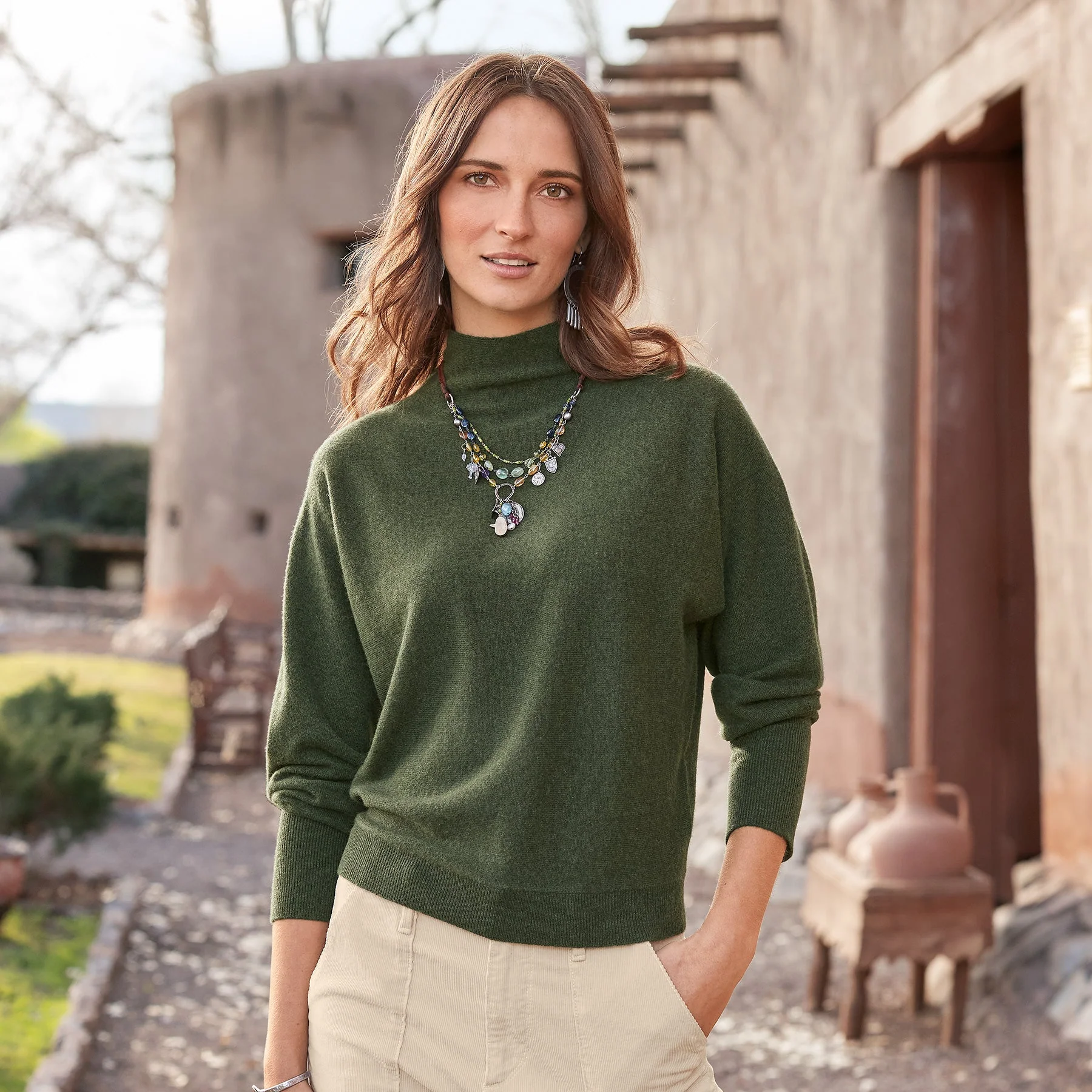 Evianna Cashmere Sweater, Petite