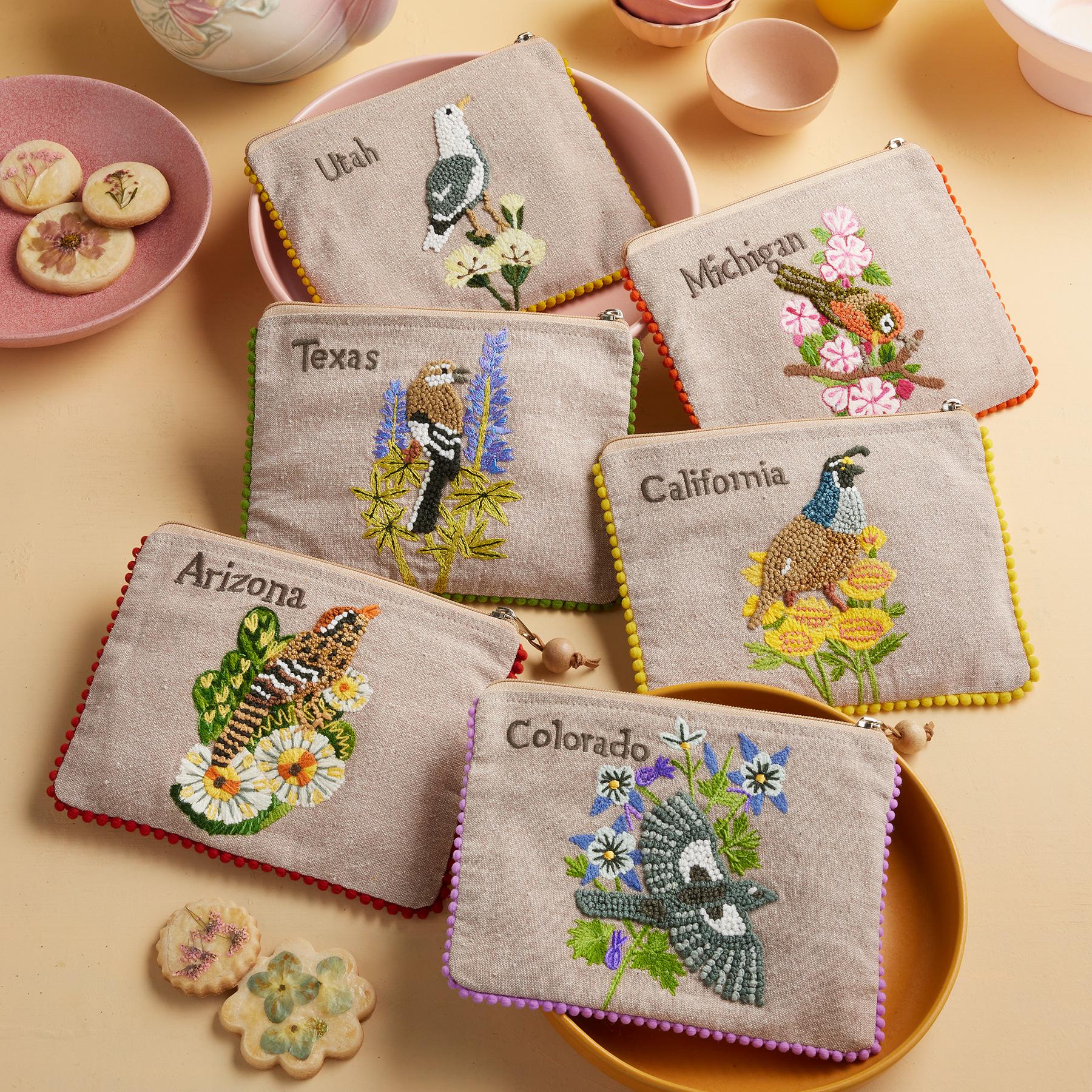 Birds Of The States Jewelry Pouches
