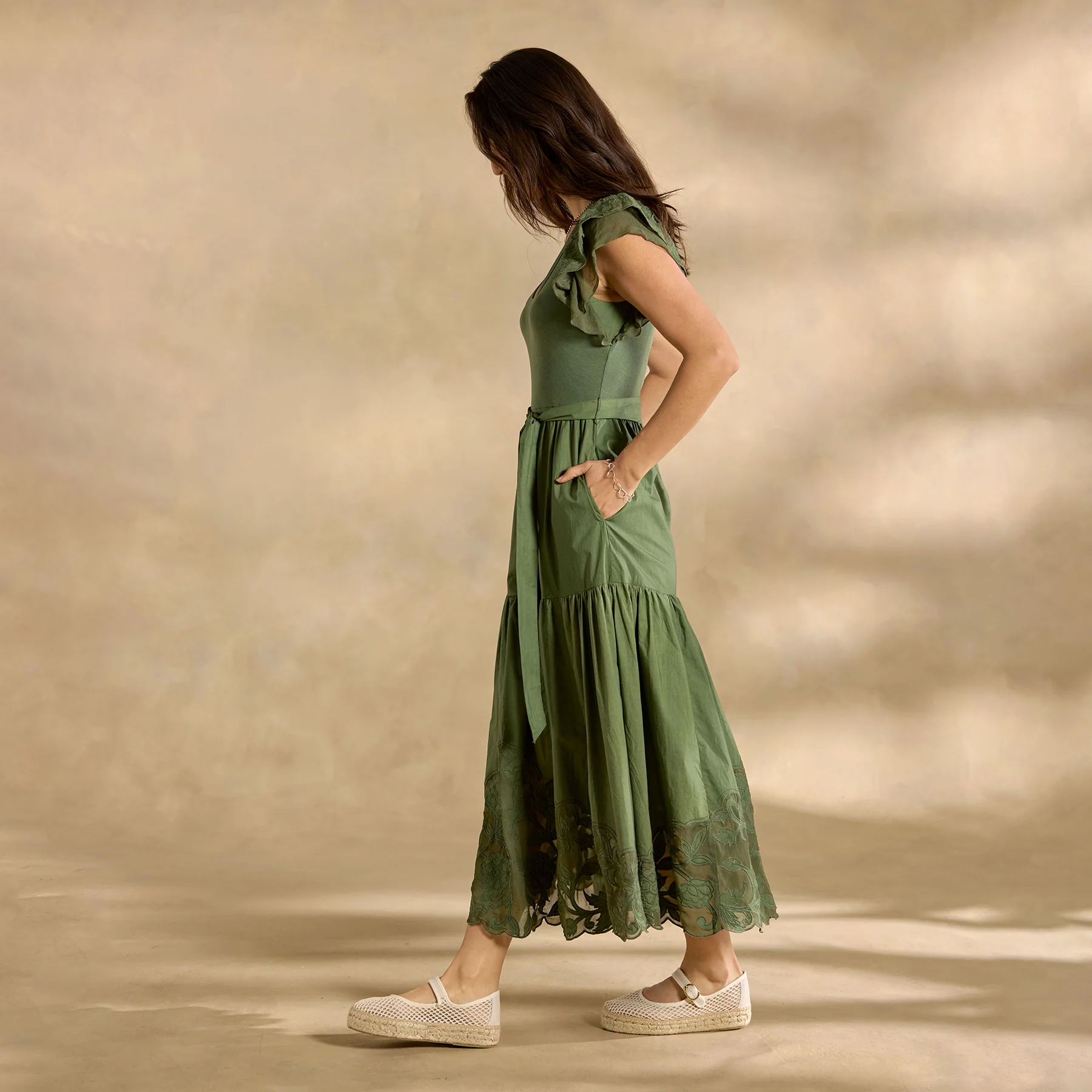 Madera Mixed-Media Dress