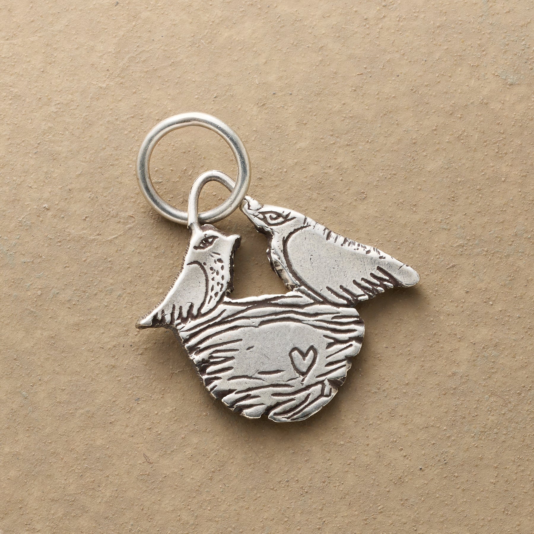 Silver Love Nest Charm