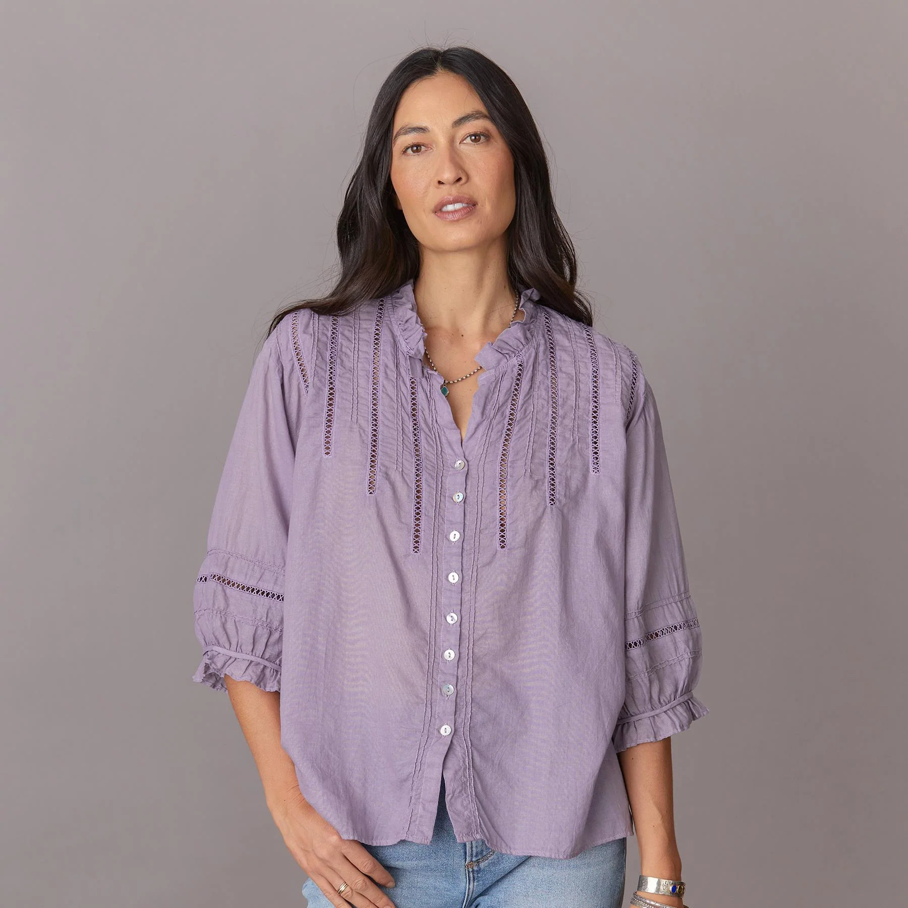 Melinda Cross Lace Shirt