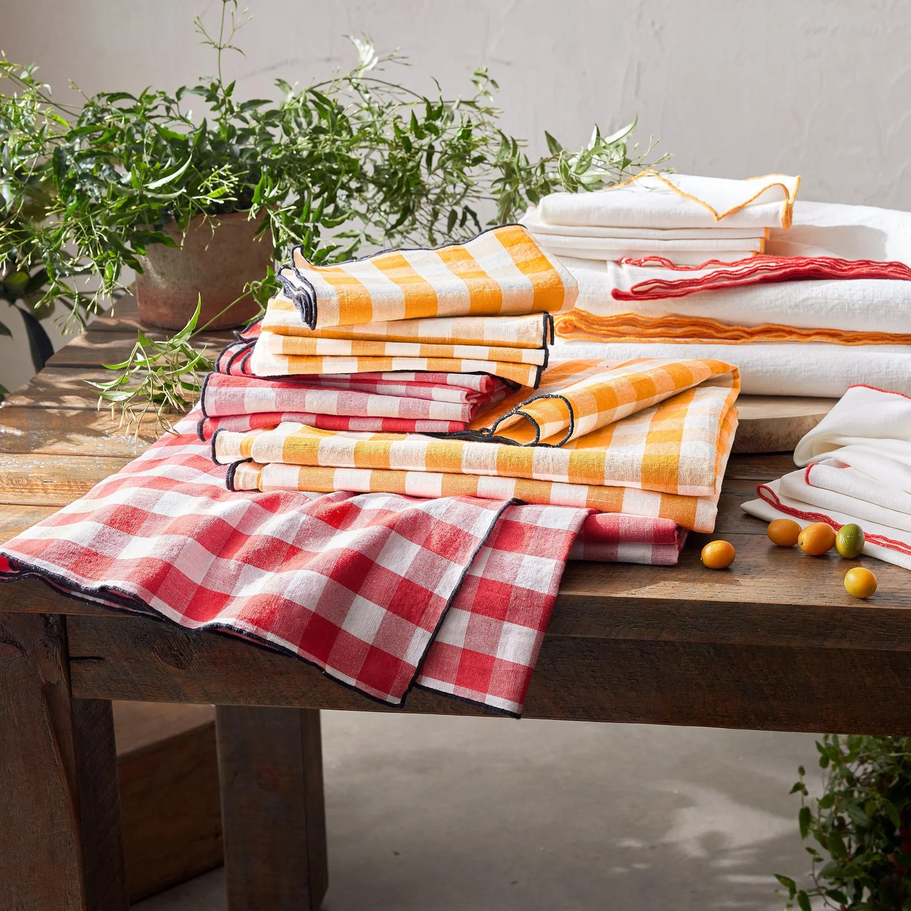 Avallon Plaid Napkins, Set Of 6