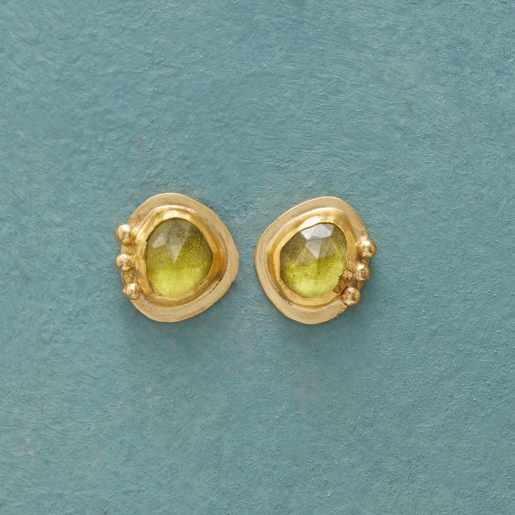 Beaded Peridot Earrings