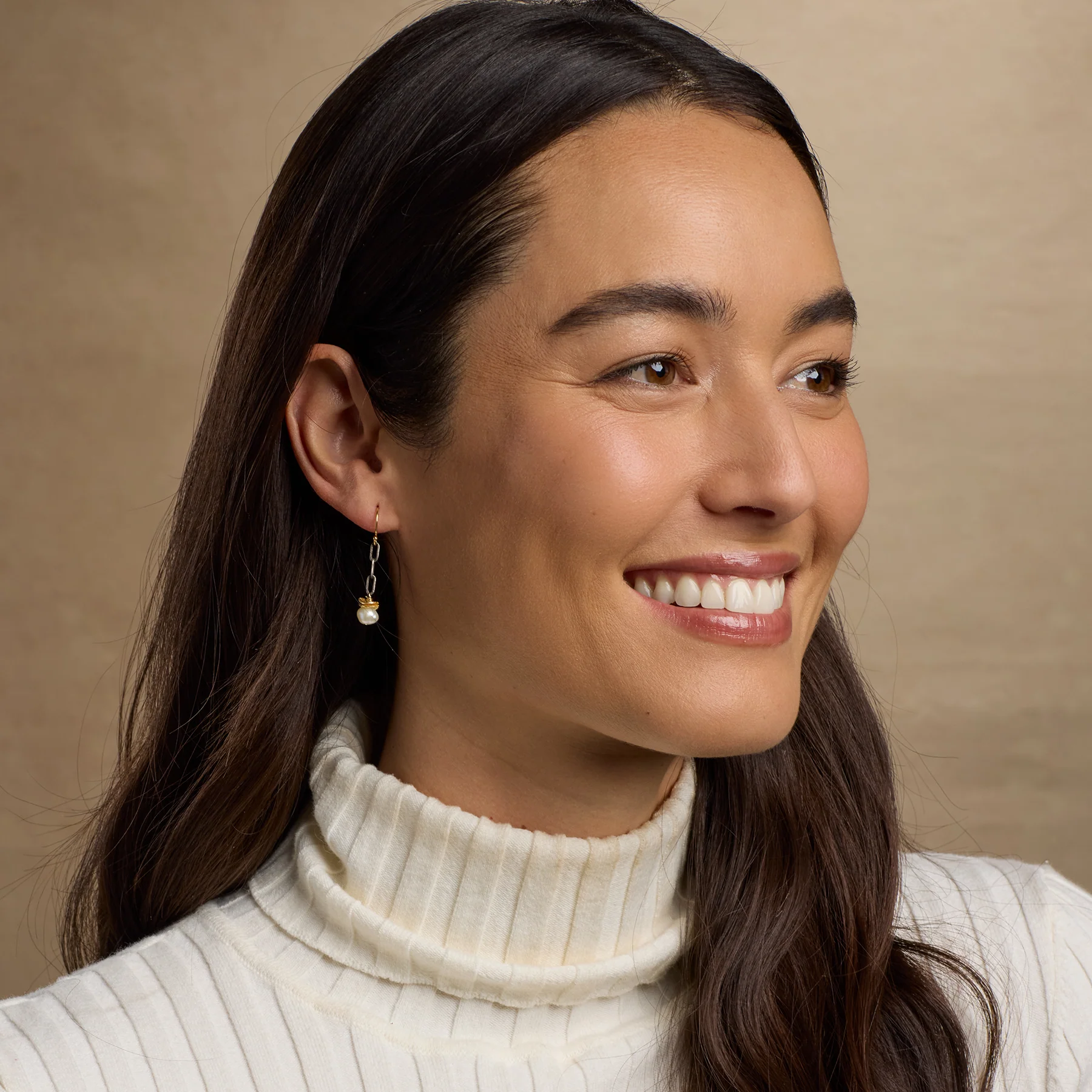 Chained Pearl Earrings