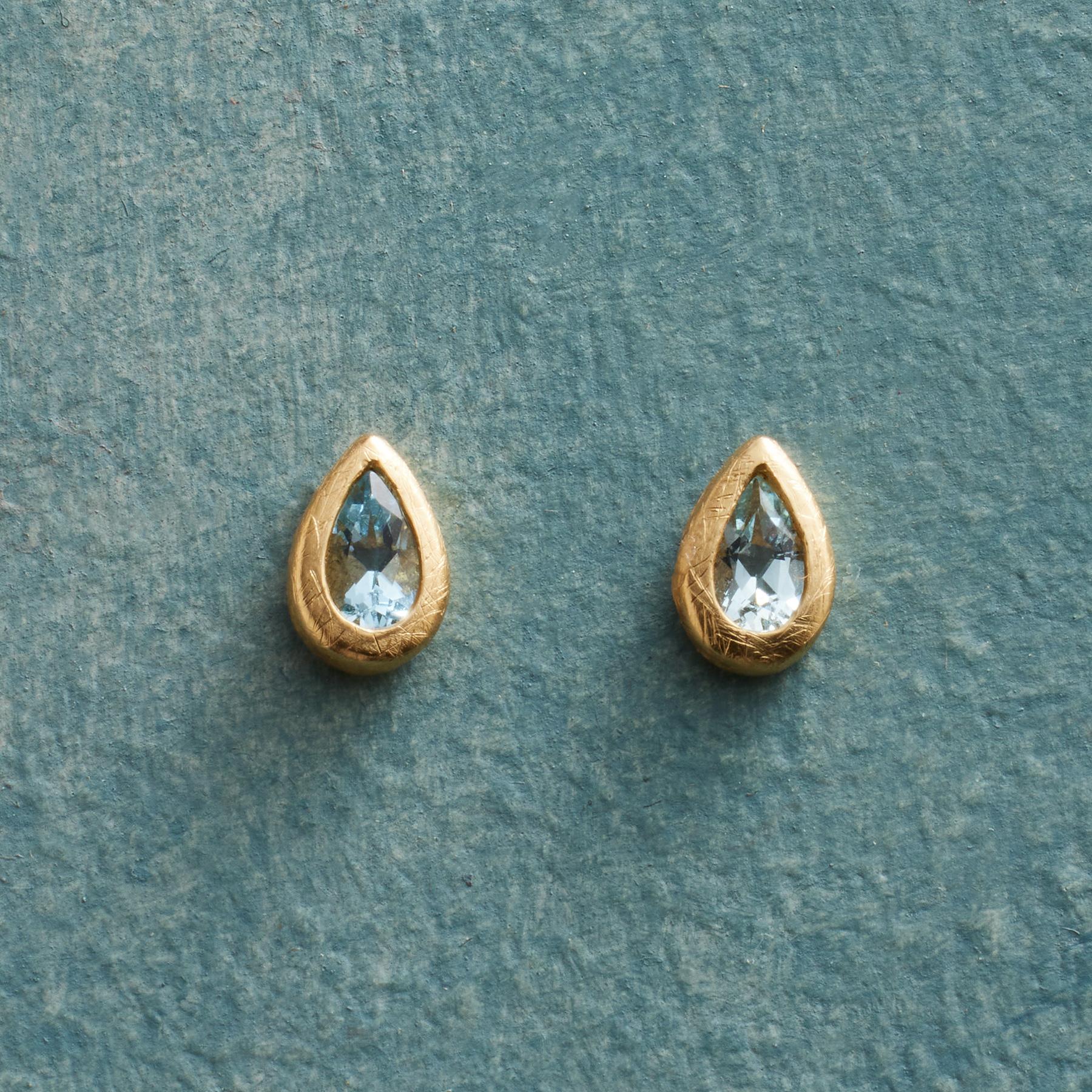 Pooled Aquamarine Earrings