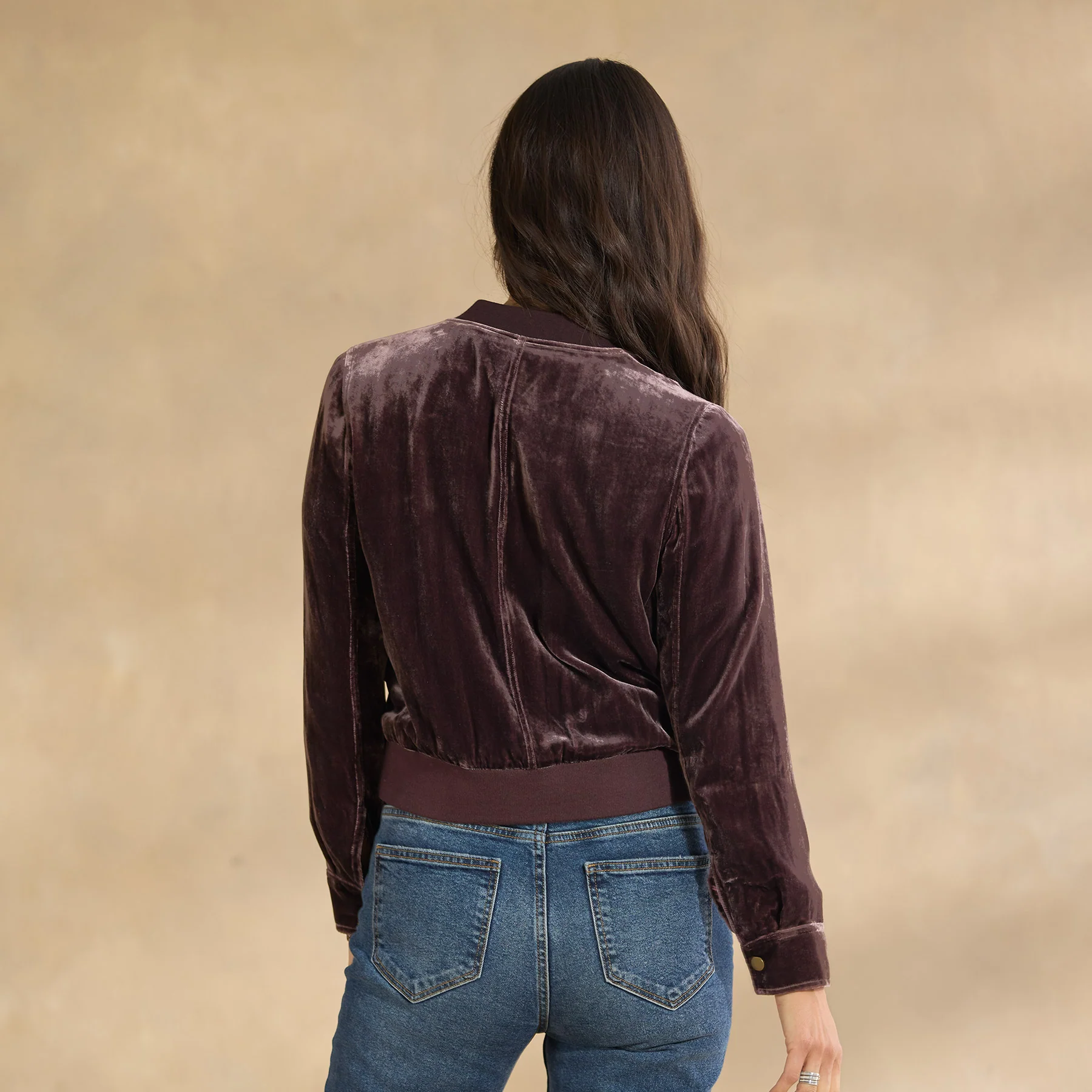 Carina Velvet Bomber, Petite