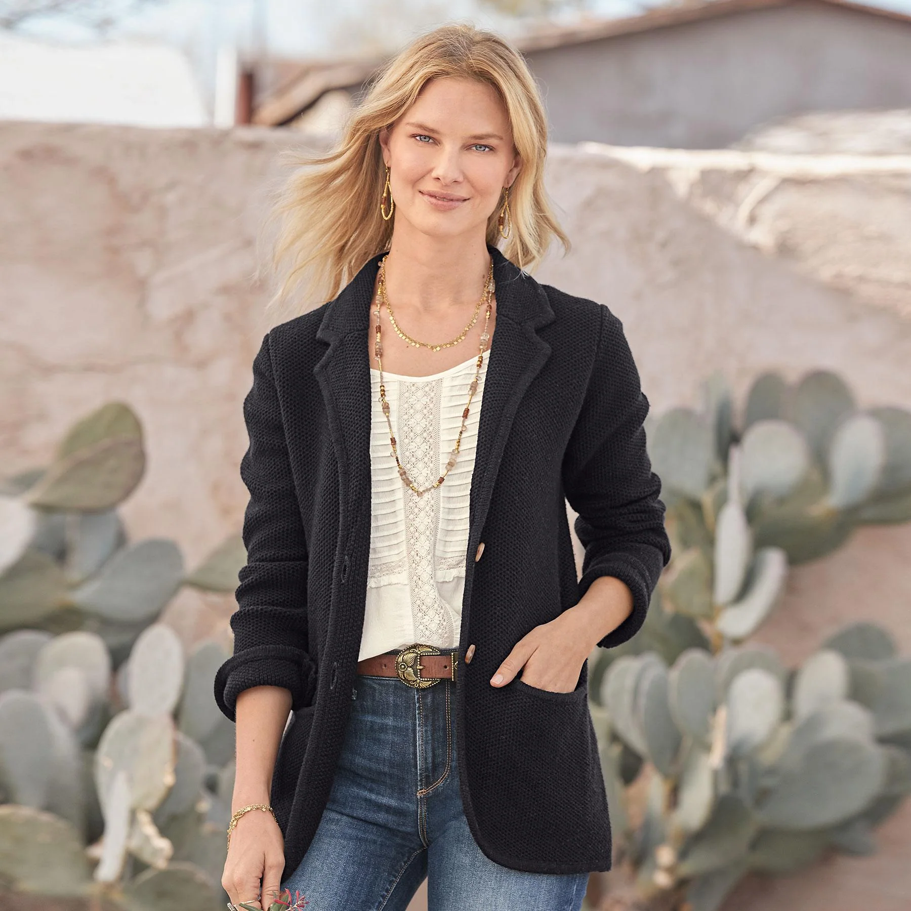 Ivy League Sweater Blazer, Petite