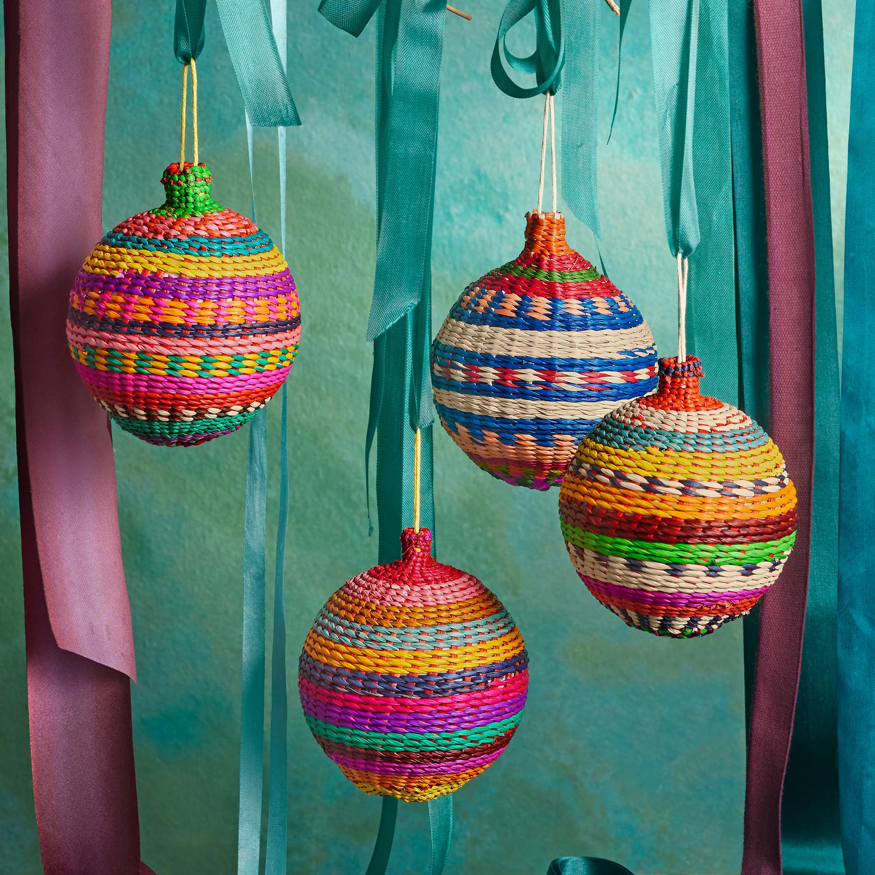 Merry Striped Ornaments Set