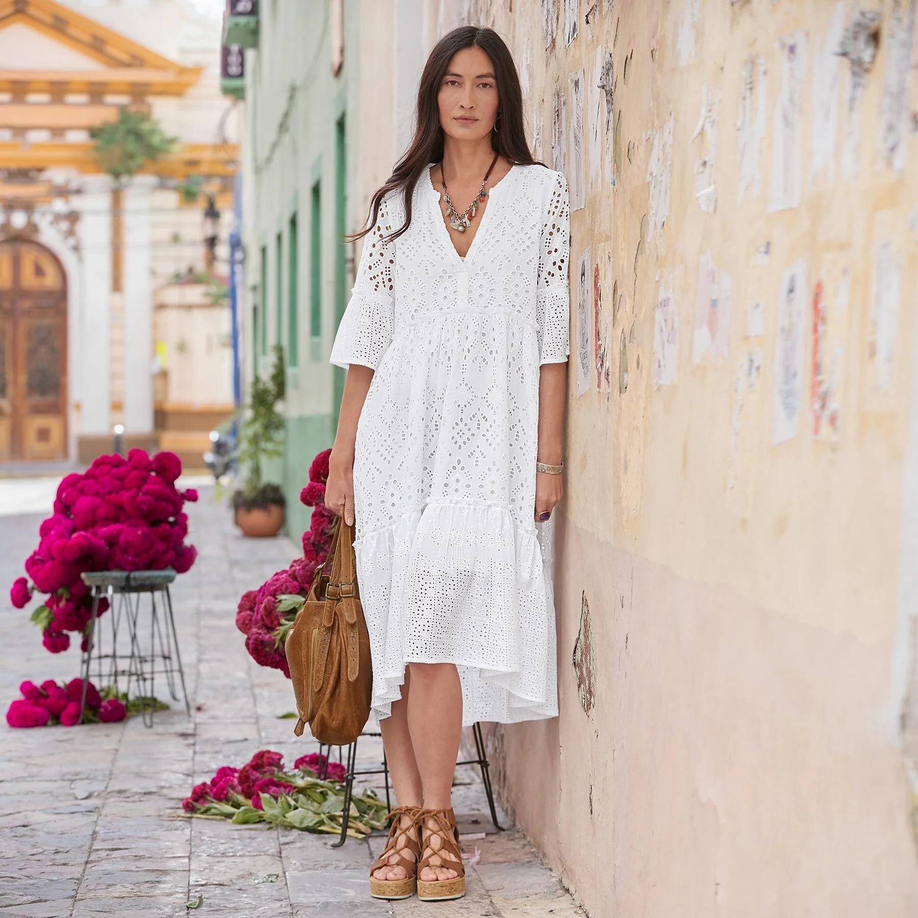 Selma Eyelet Dress Petite